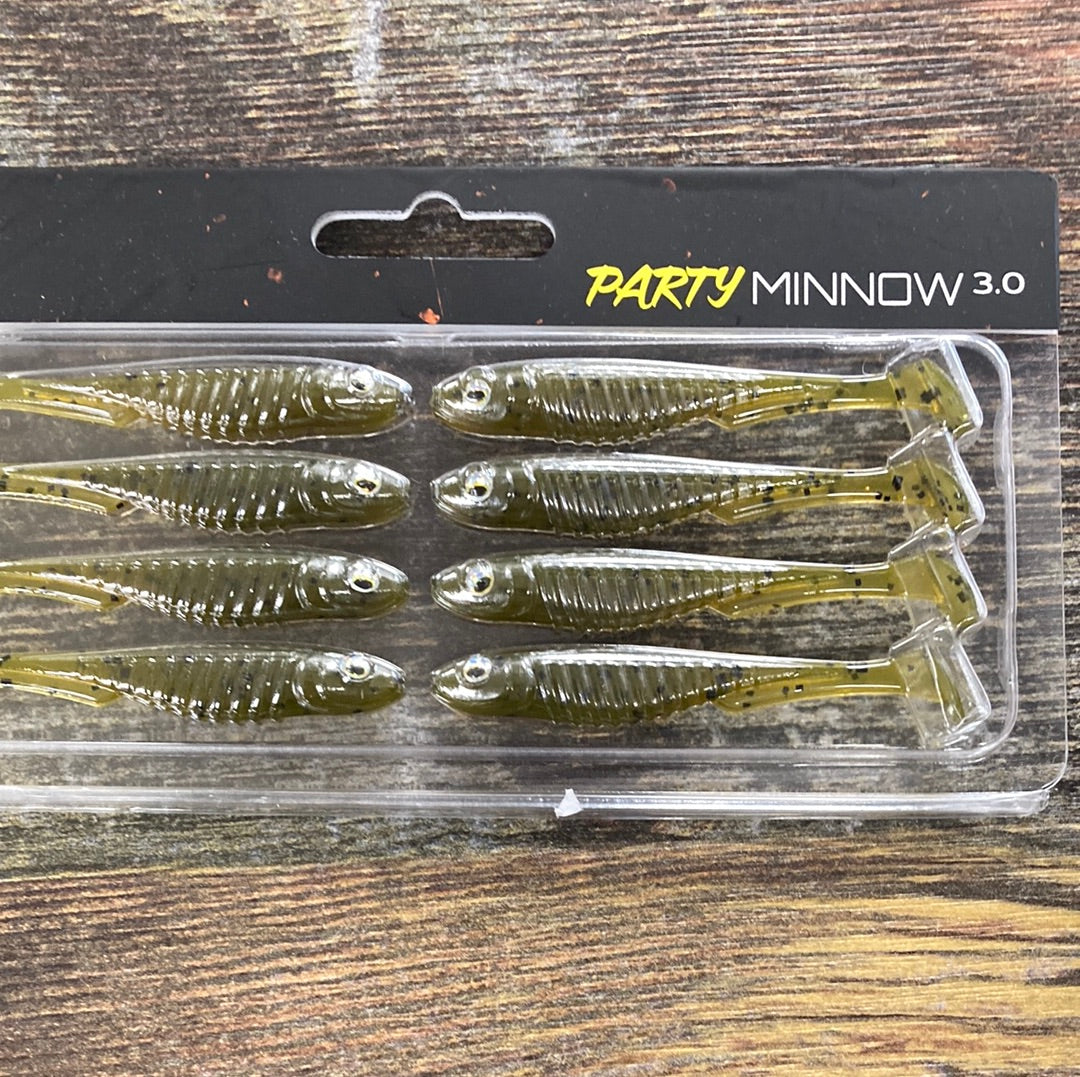 6th Sense Party Minnow 3.0" Green Pumpkin