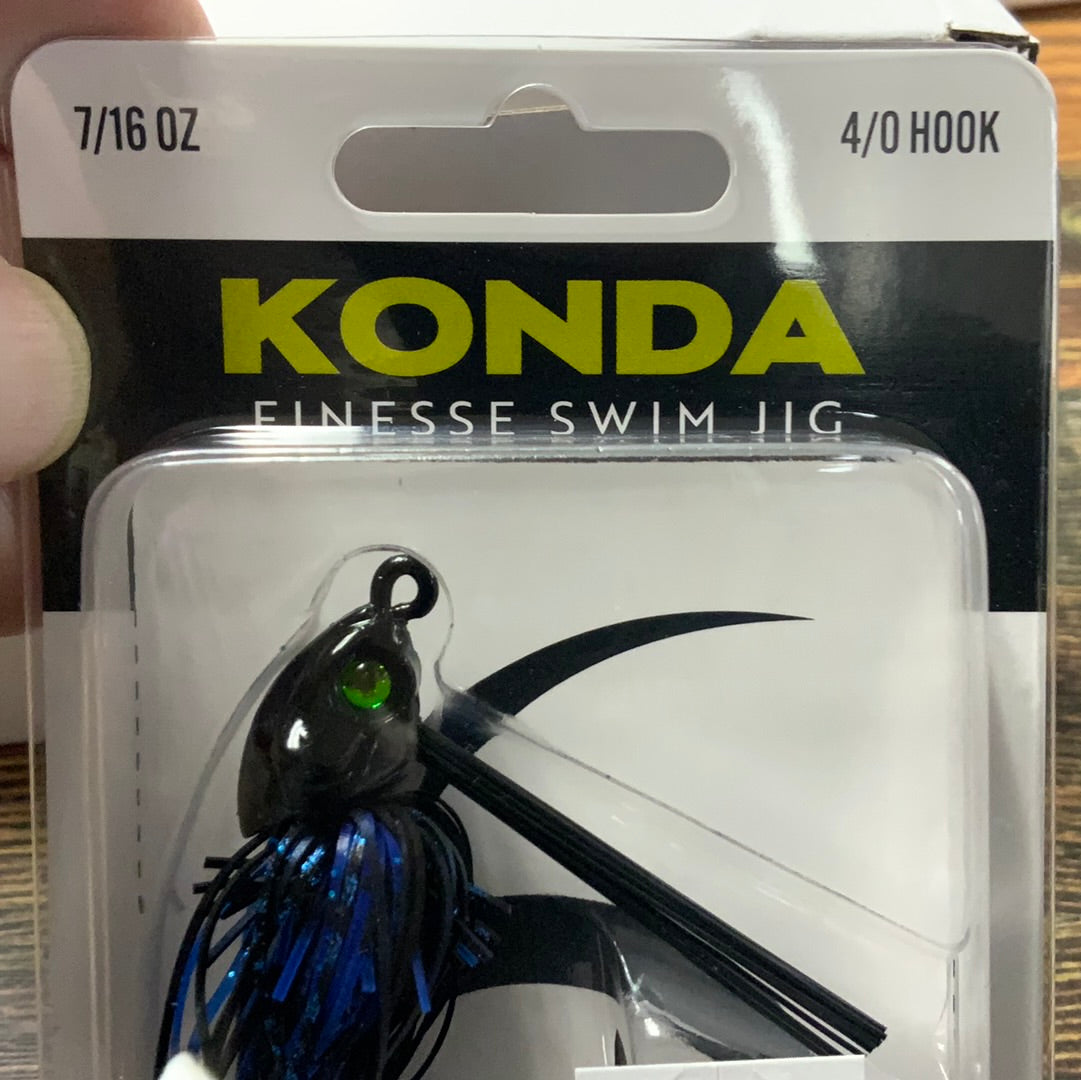 KONDA Finesse Swim Jig 7/16 oz. 4/0 Black Blue