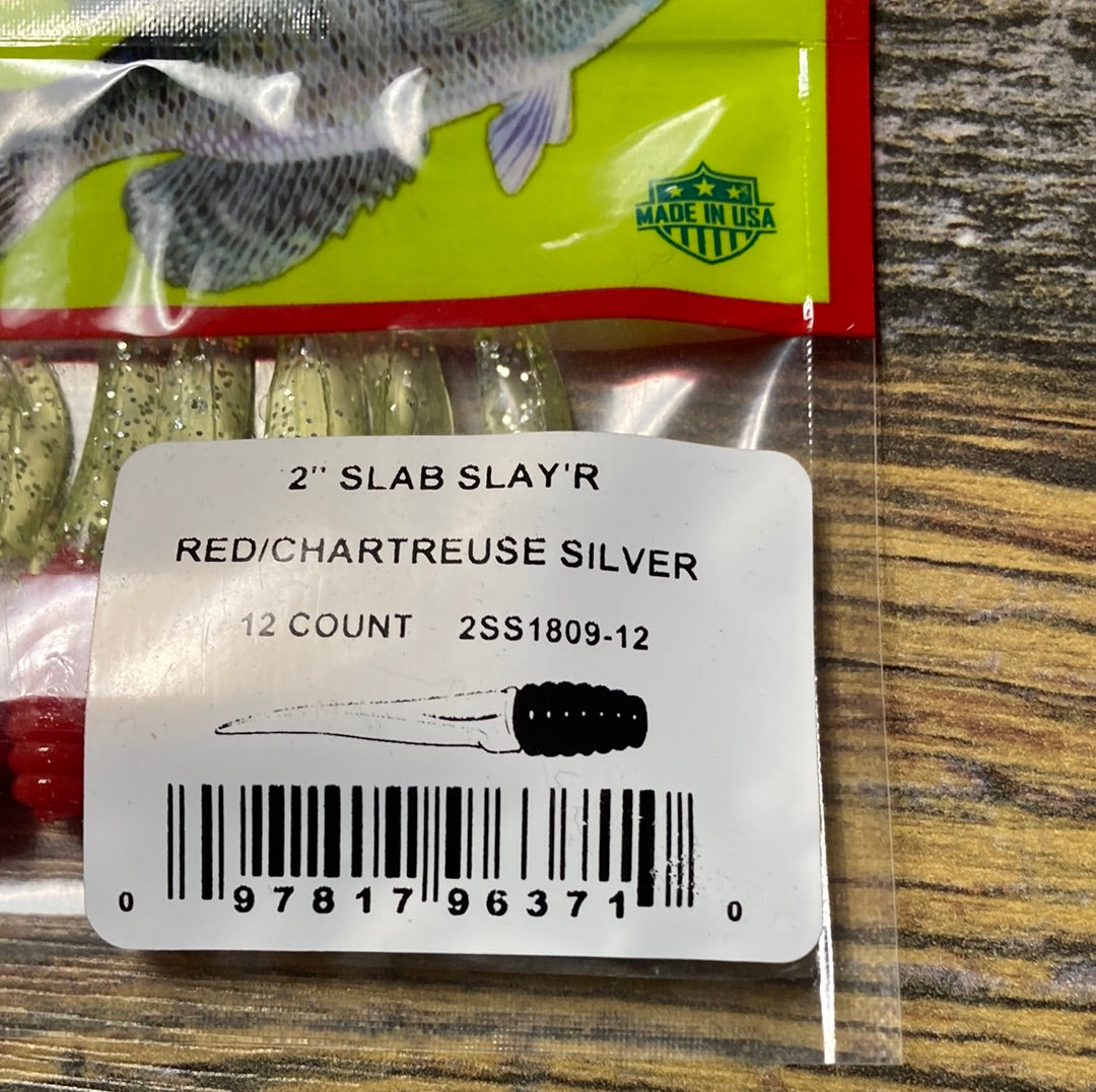 Bobby Garland 2” Slab Slayer Red/Chart Silver Lake Fork Resort