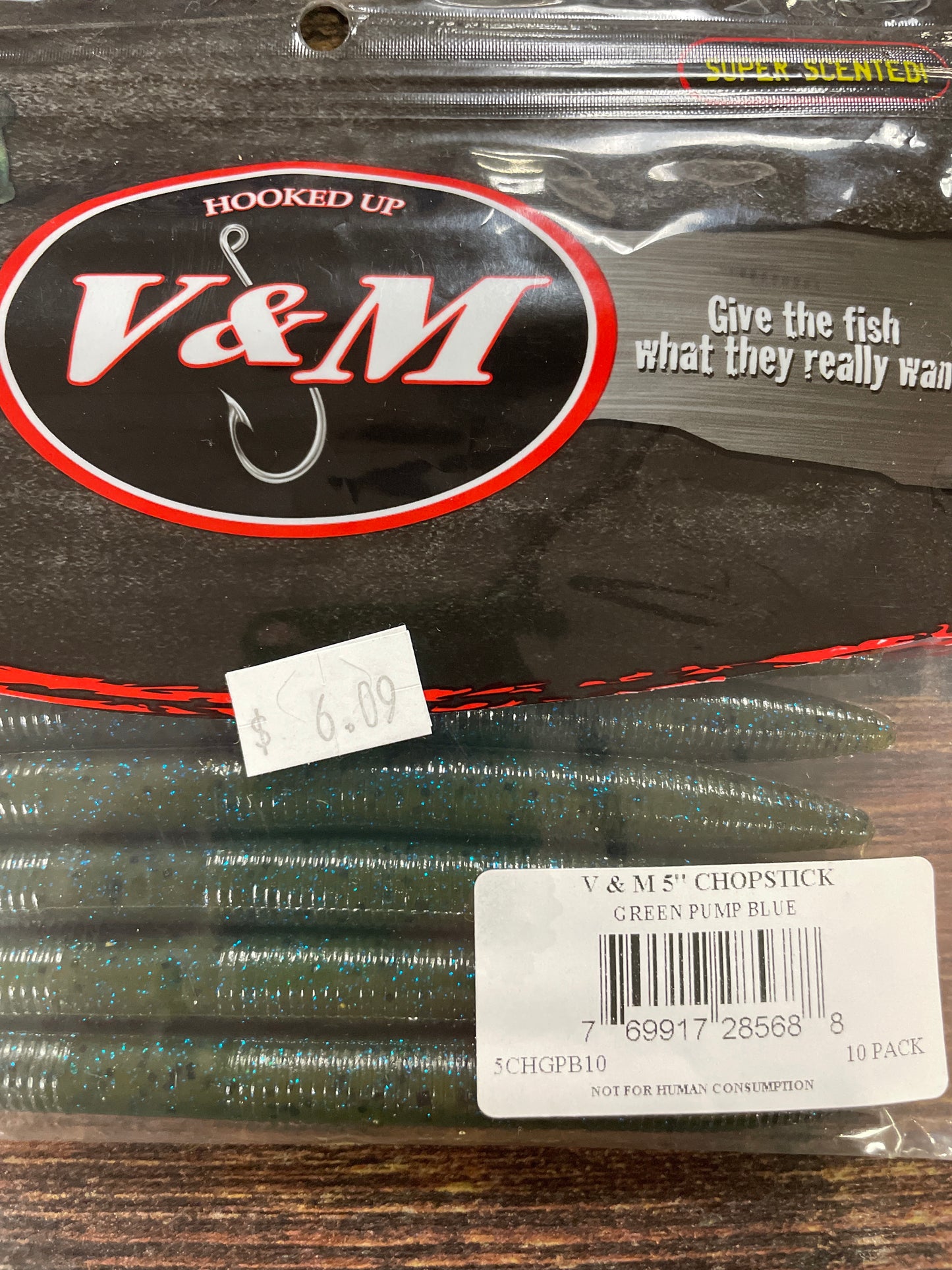 V&M Chopstick 5” Green Pumpkin Blue