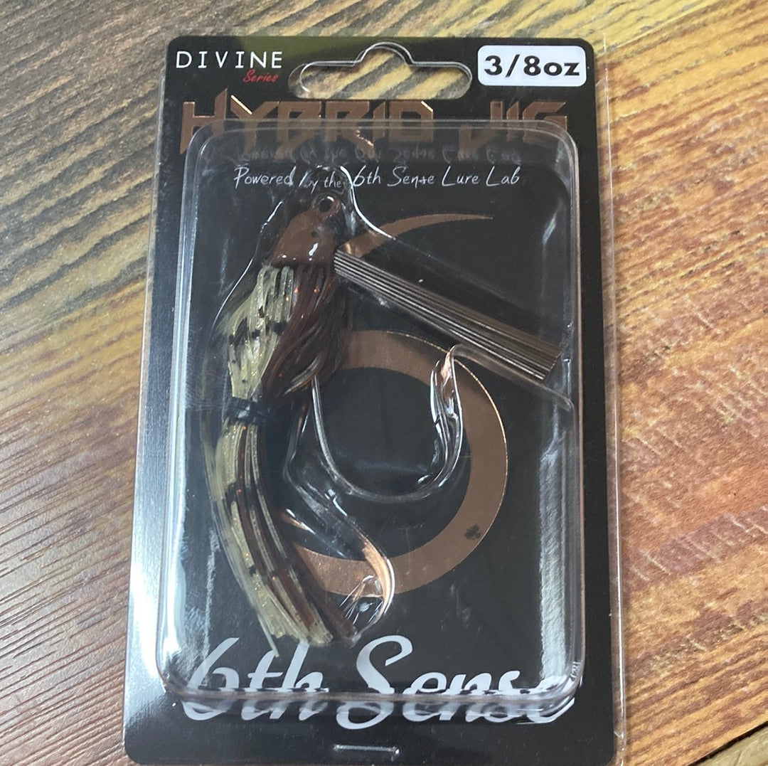 6th Sense Divine Hybrid Jig 3/8 oz. Natural Craw