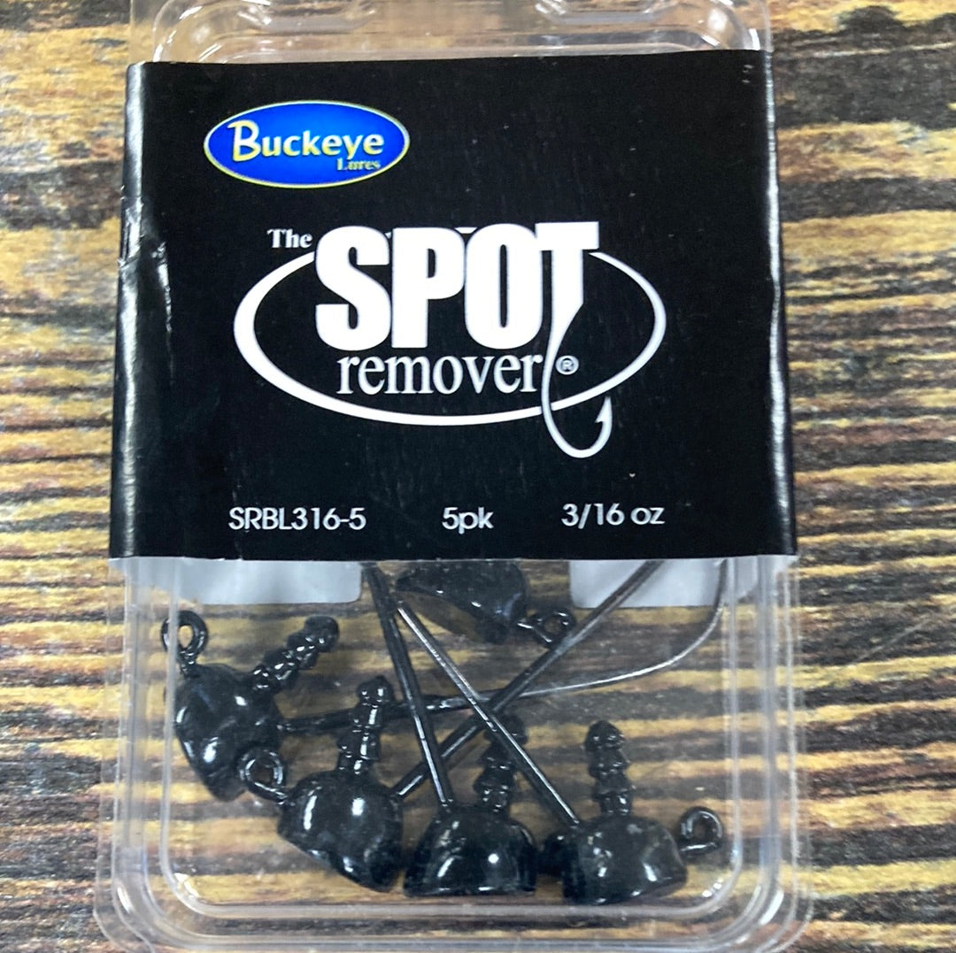 Buckeye Spot Remover 3/16 oz Black Shaky Head