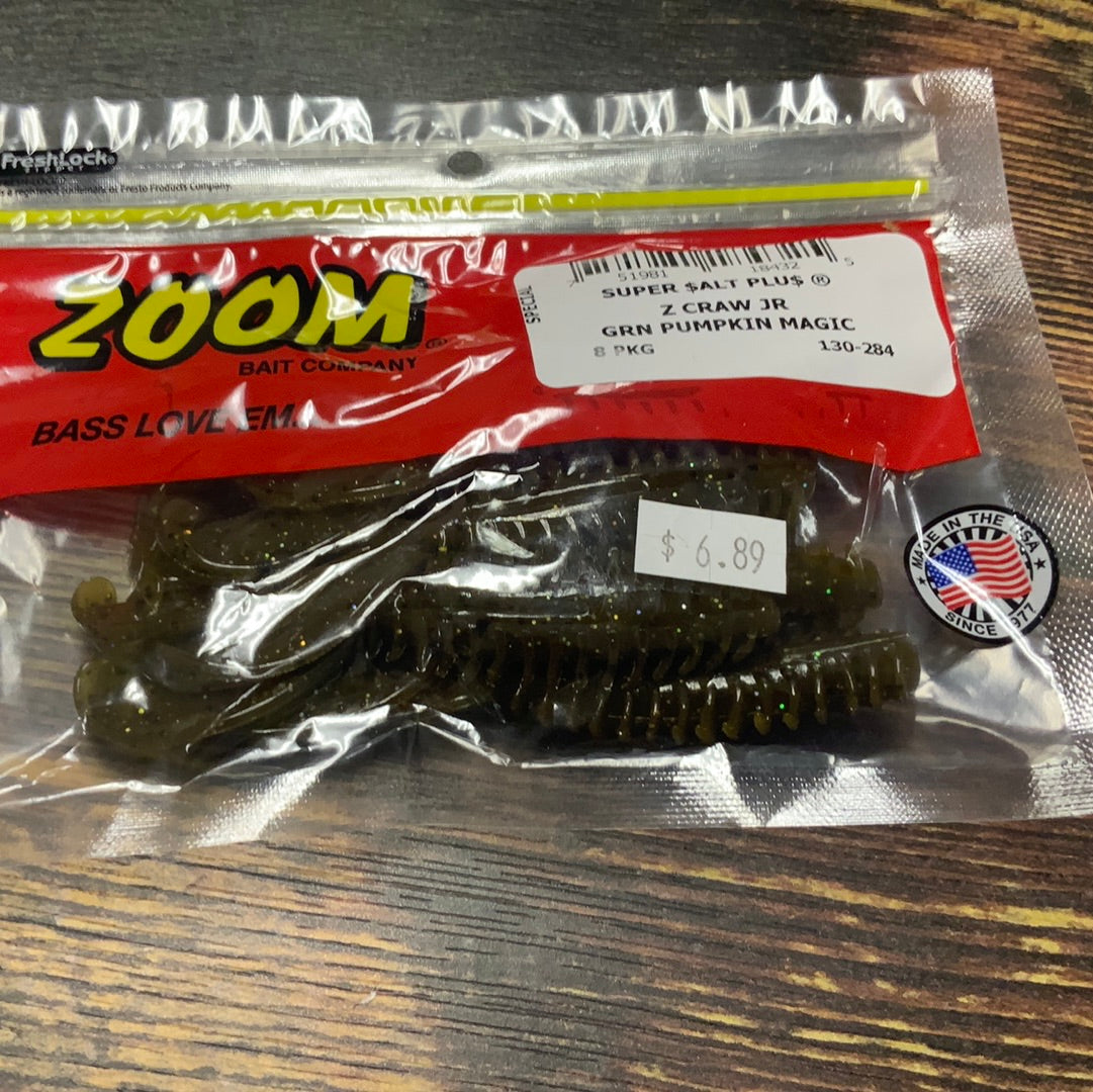 Zoom Z Craw Jr. - Green Pumpkin Magic