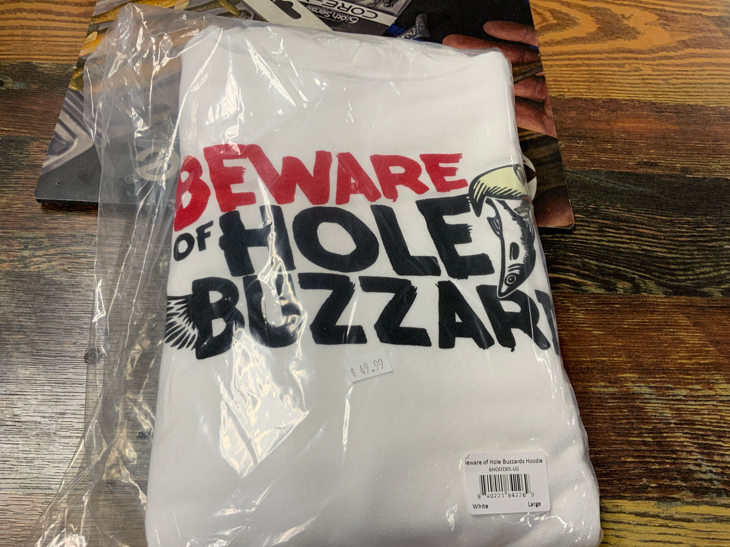 6th Sense Hoodie Beware of Hole Buzzards - Large - White