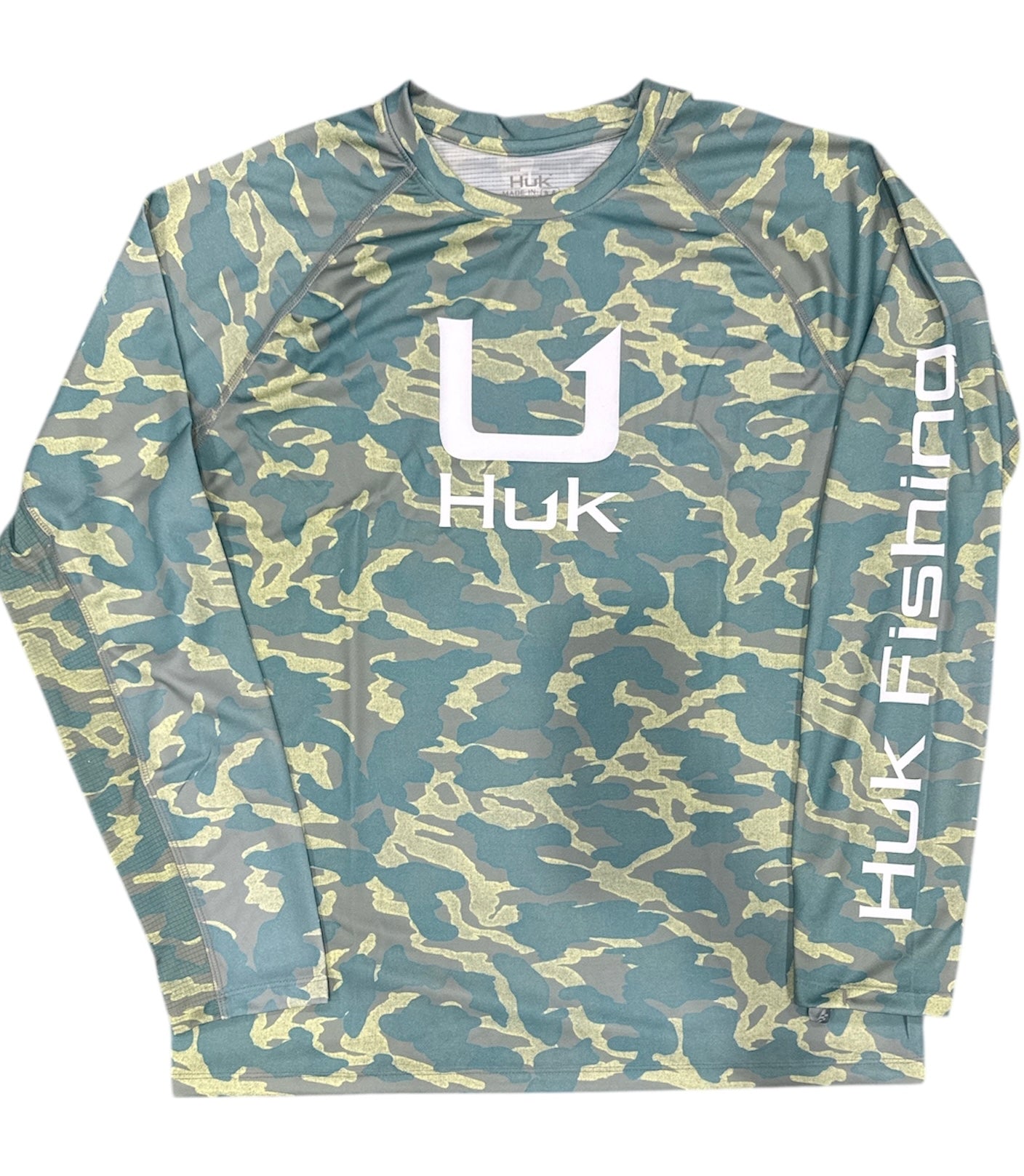 HUK ICON Printed Crew Green M