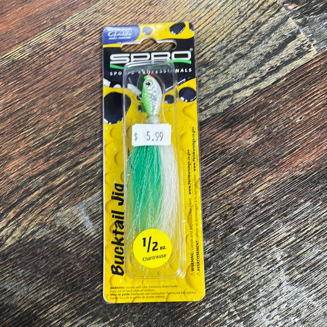 Spro Bucktail jig 1/2 oz Chartreuse