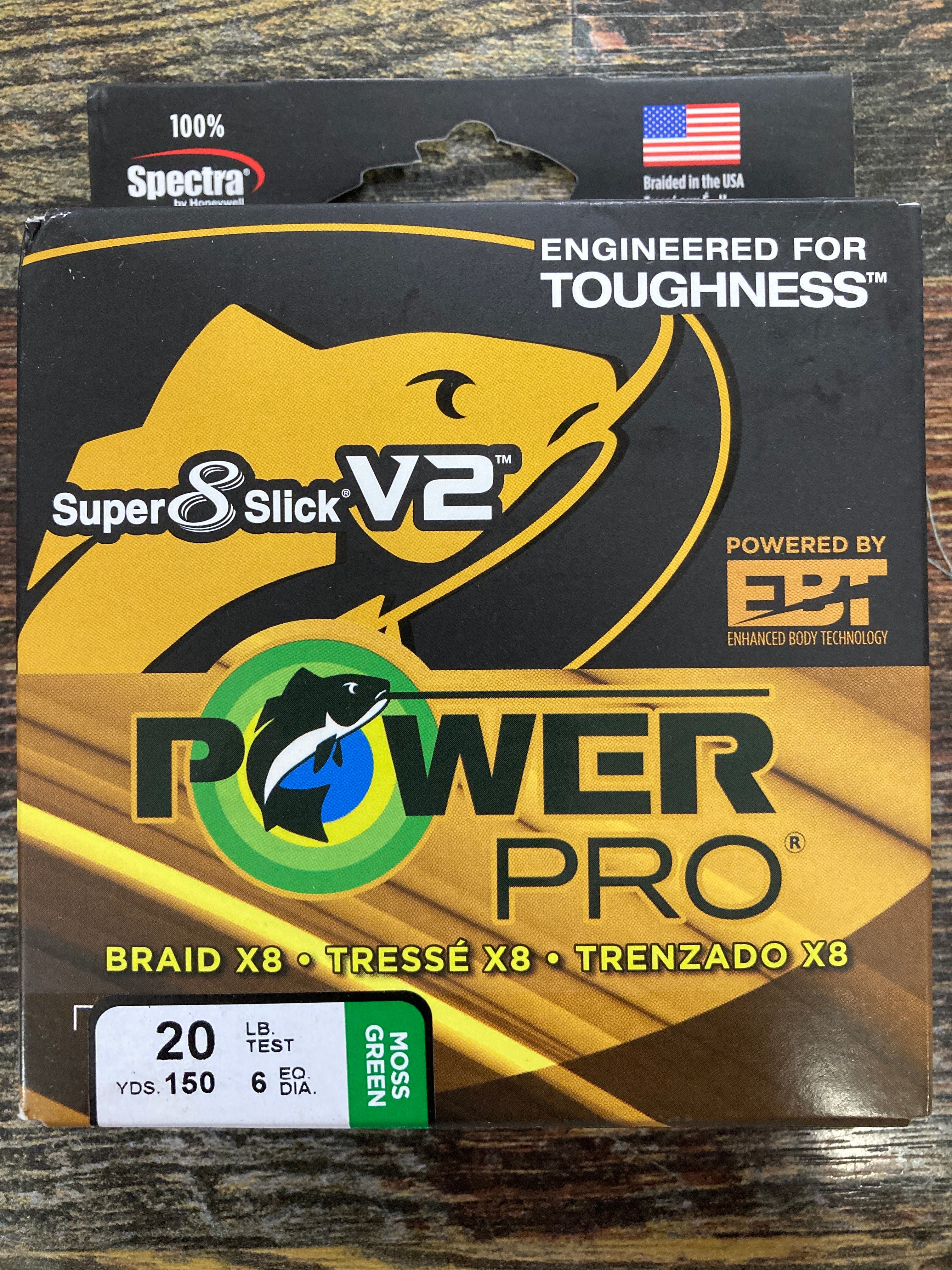 Power Pro Super Slick V2 20 lb. 150 yd Moss Green Lake Fork Resort