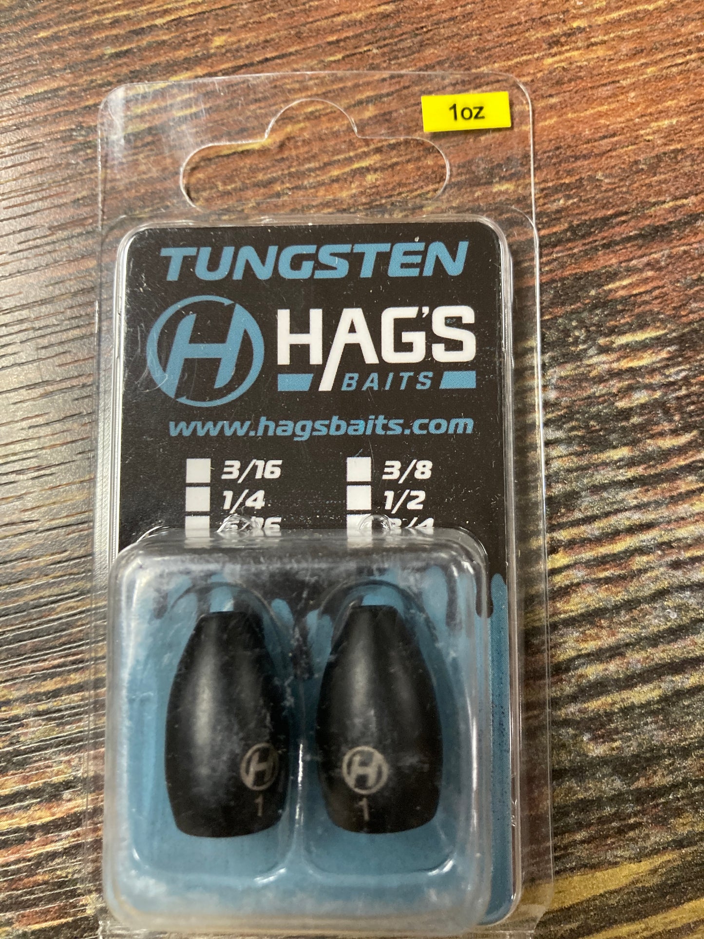Hags Baits Tungsten - Matte Black 1 oz. TFW