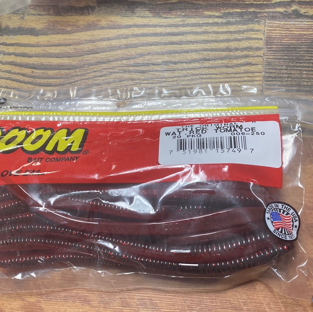 Zoom Trick Worm Style Straight Tail Floating Worm Bass Fishing Lure 20ct 6.5 - Foto 3