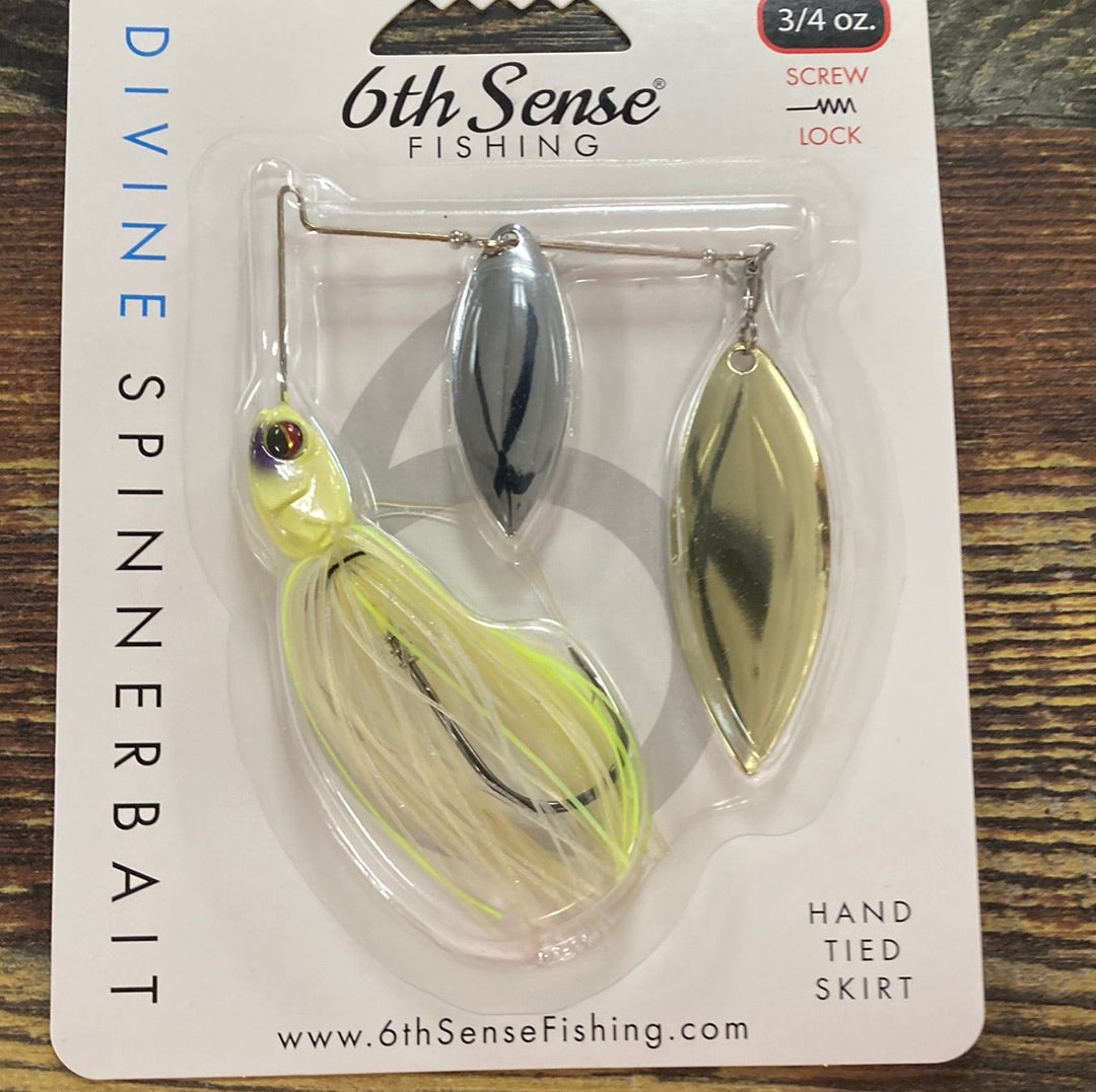 6th Sense Divine Spinnerbait 3/4oz. Bone Treuse