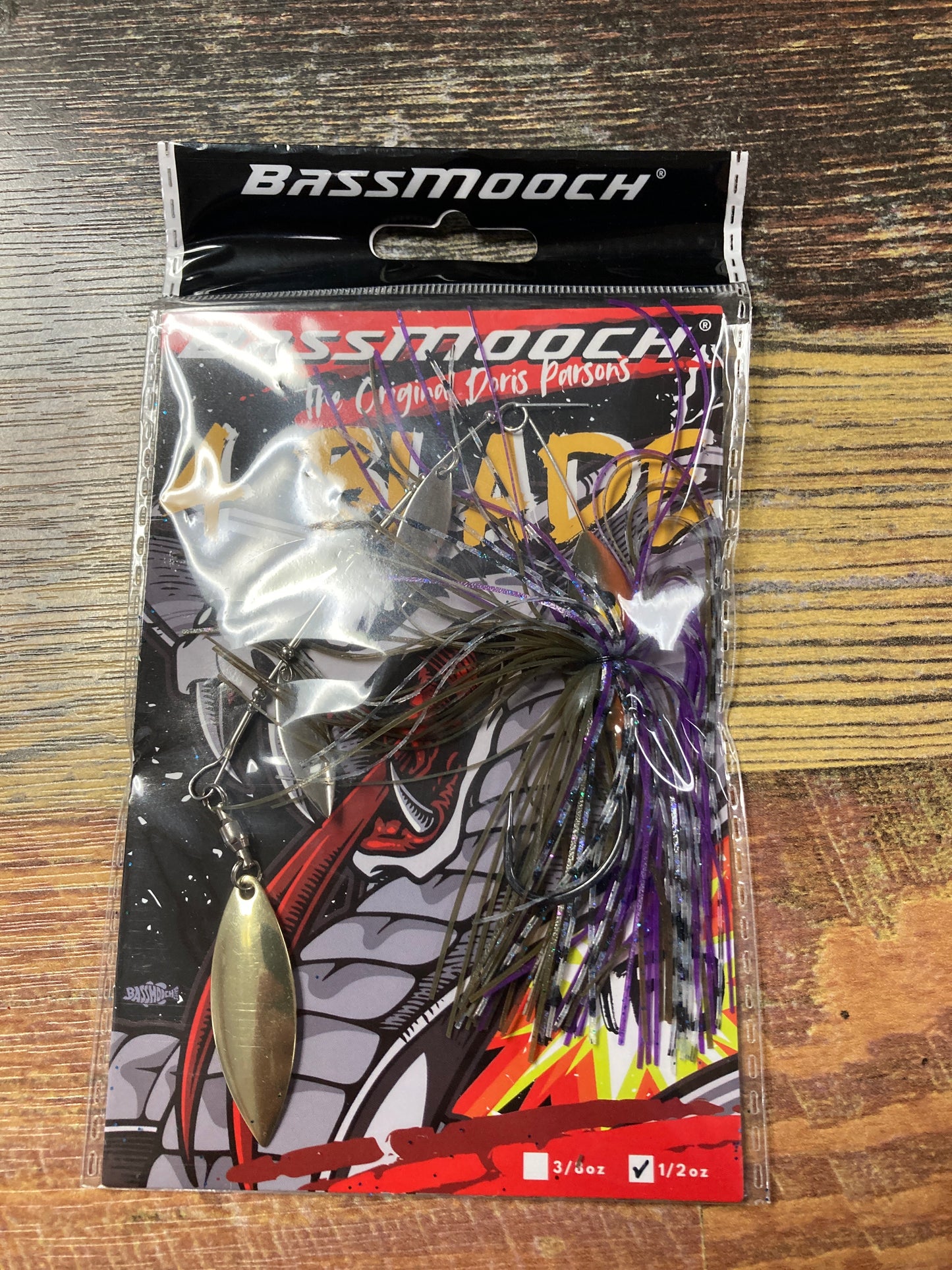 Bassmooch MFO 4 Blade Spinnerbait 1/2 oz Bluegill W/ SG