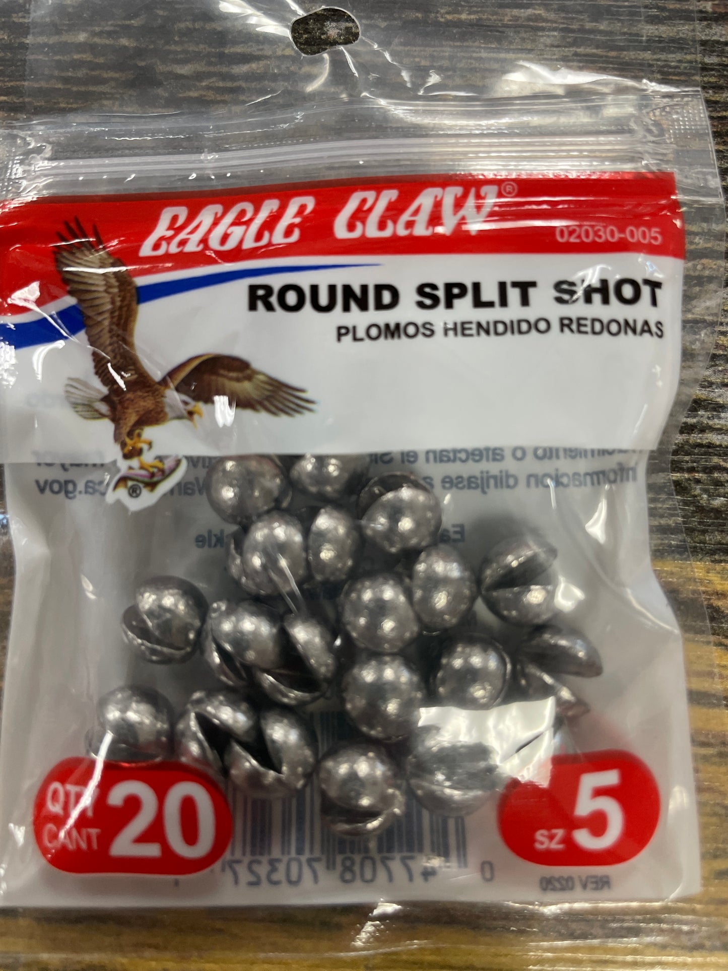 Eagle Claw Round Split Shot #5 Lead