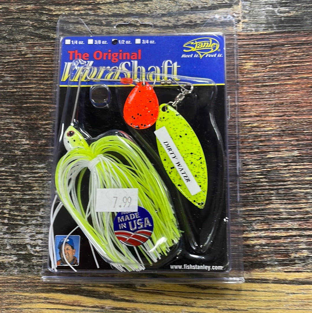 Stanley Vibra Shaft Spinnerbait 1/2 oz. Dirty Water Chart/White