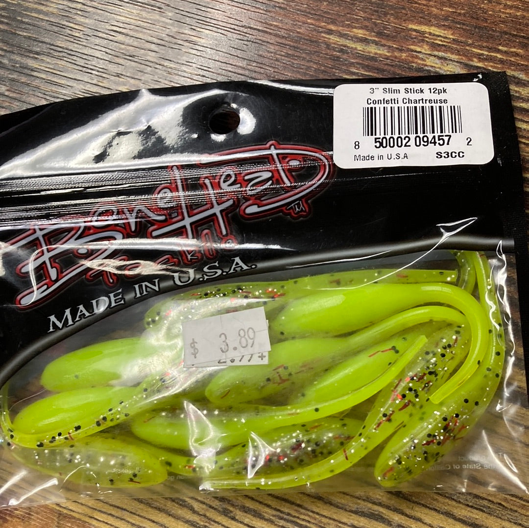 Bone Head Slim Slick 3" Confetti Chartreuse