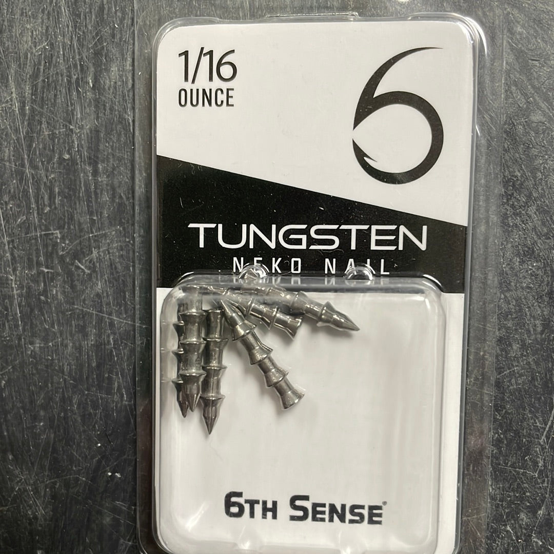 6th Sense Tungsten Neko Nail Weights 1/16 oz.