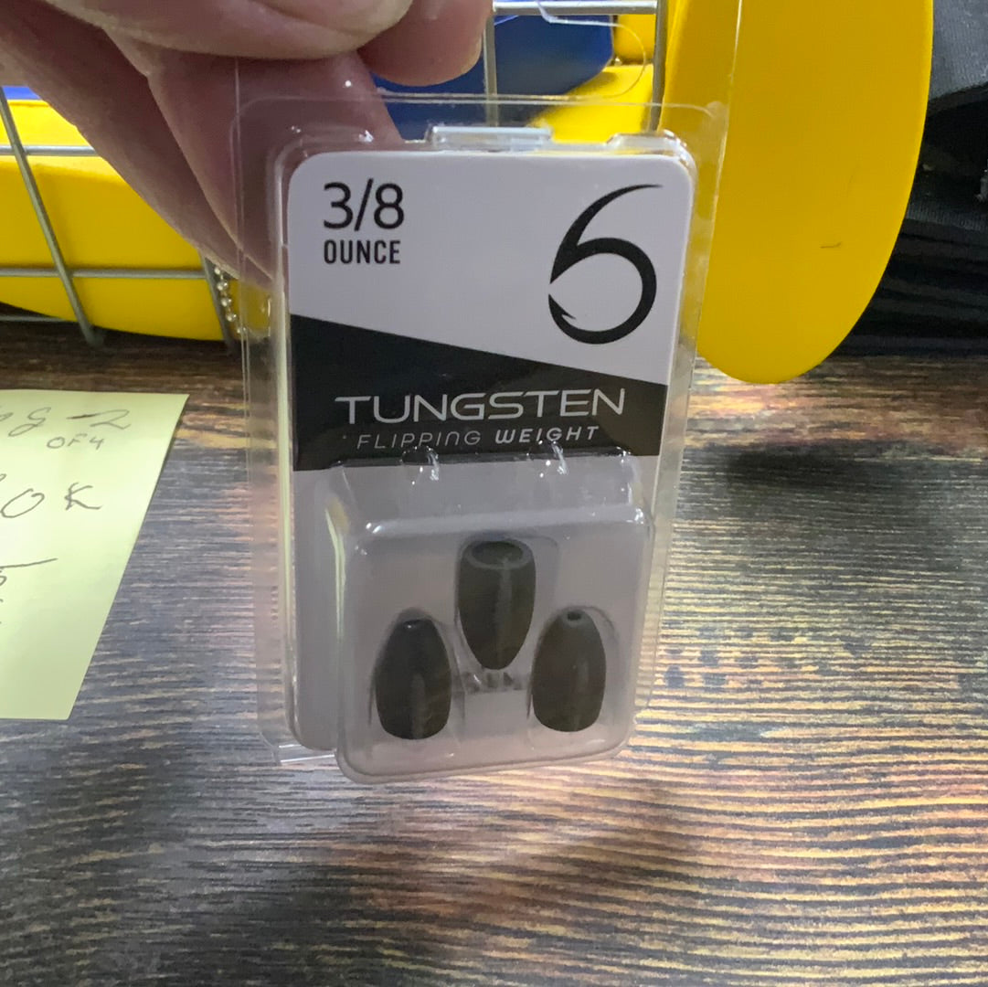 6th Sense Tungsten Flipping Weights 3/8 oz.