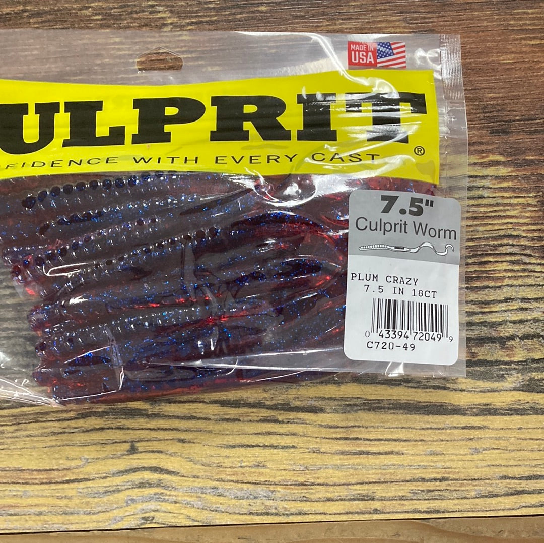 Culprit Worm 7.5" Plum Crazy