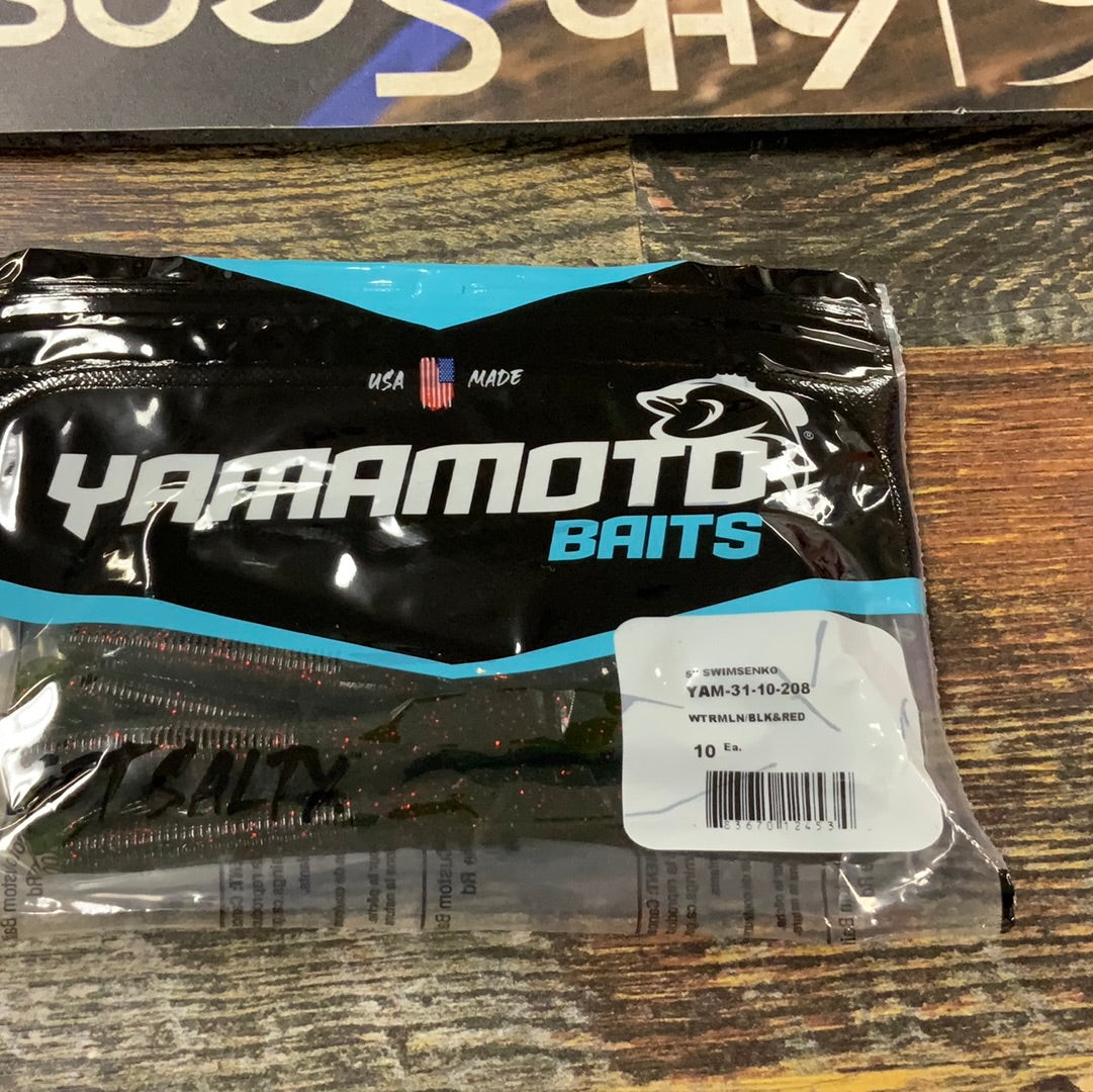 Yamamoto Swimsenko 6" Watermelon/Blk & Red