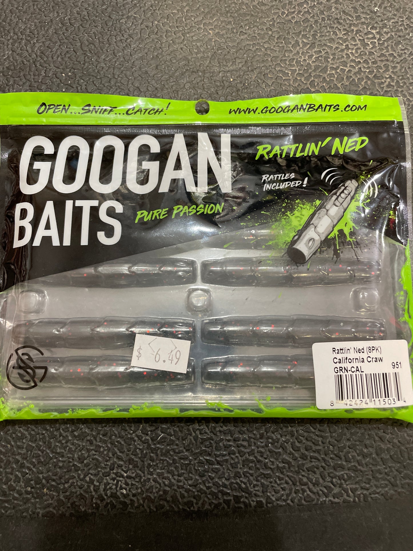 Googan Baits Rattlin’ Ned 8PK California Craw