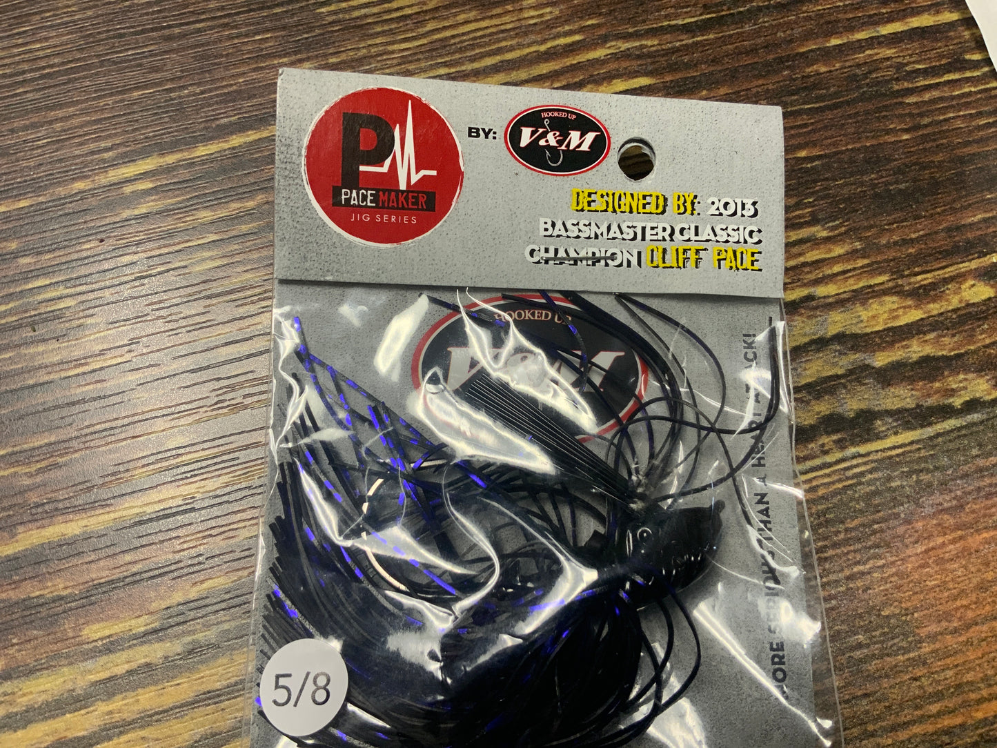 V&M Flipping Jig 5/8 oz. Black Blue Chrome