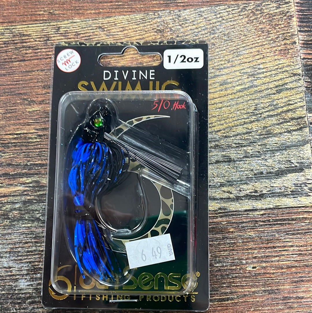 6th Sense Divine Swim Jig 1/2 oz. 5/0 Black N Blue