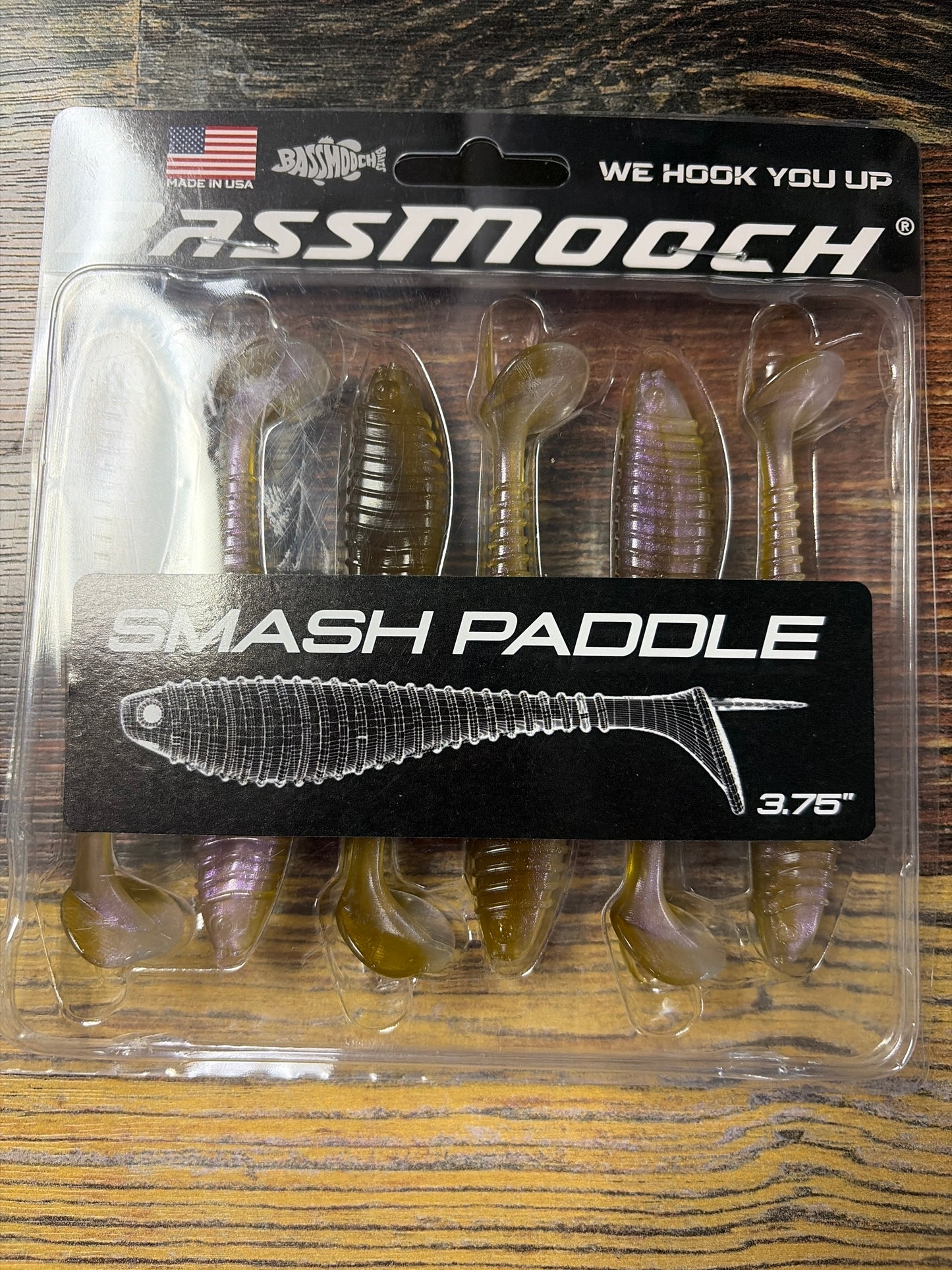 Bassmooch Smash Paddle 3.75” Matte Shad