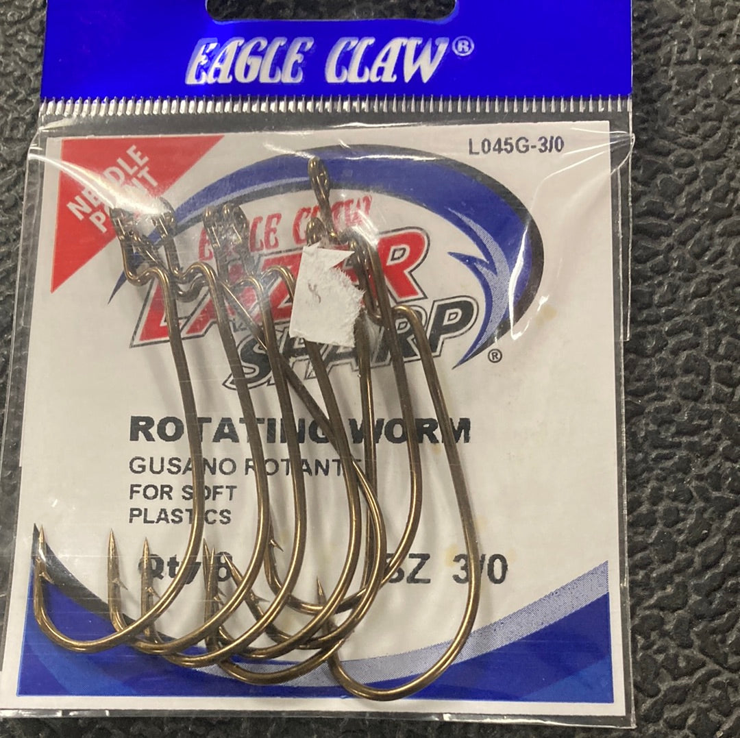 Eagle Claw Rotating Worm Hook 3/0