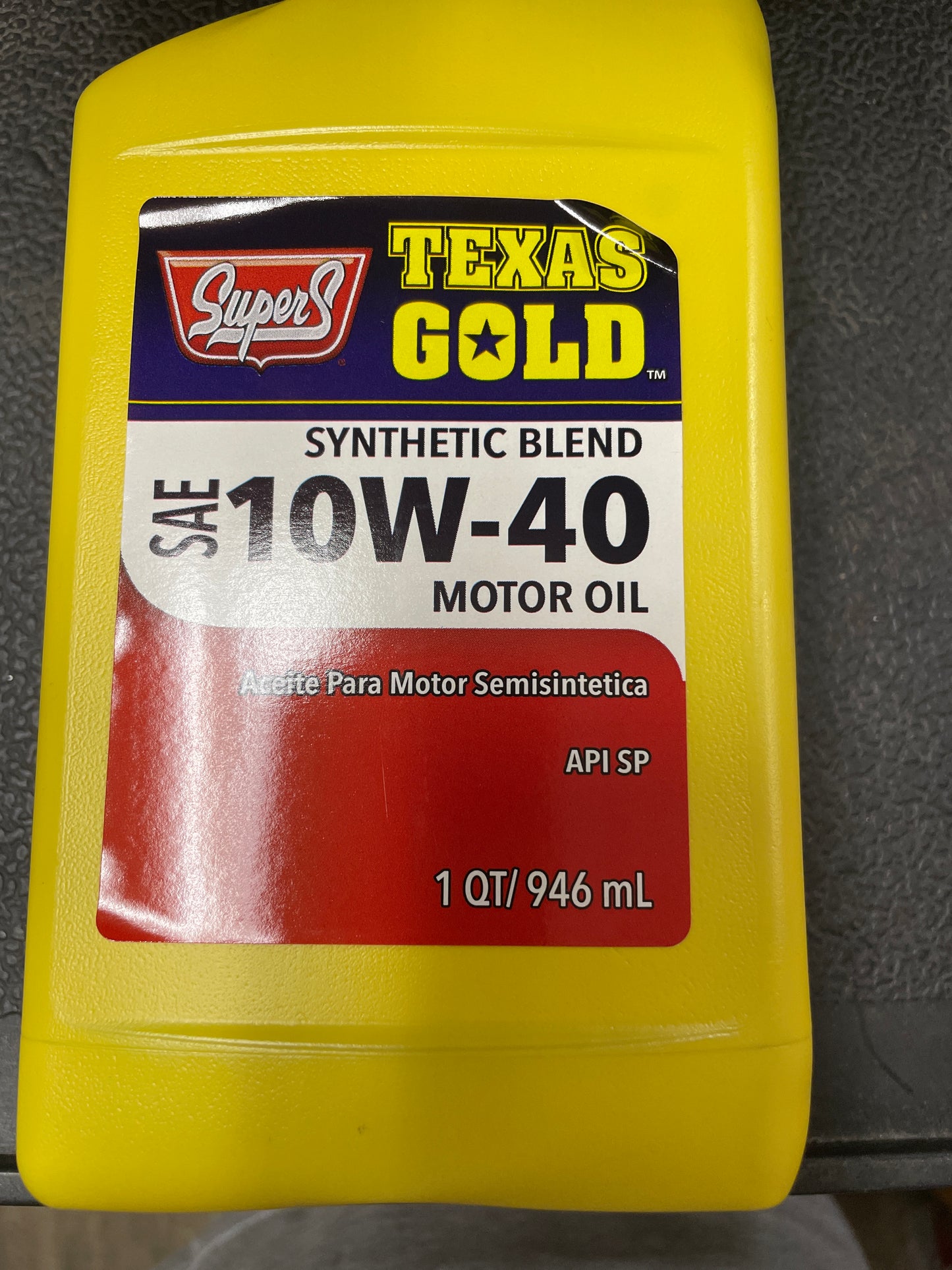 Super S Texas Gold 10W 40 Synthetic Blend Motor Oil
