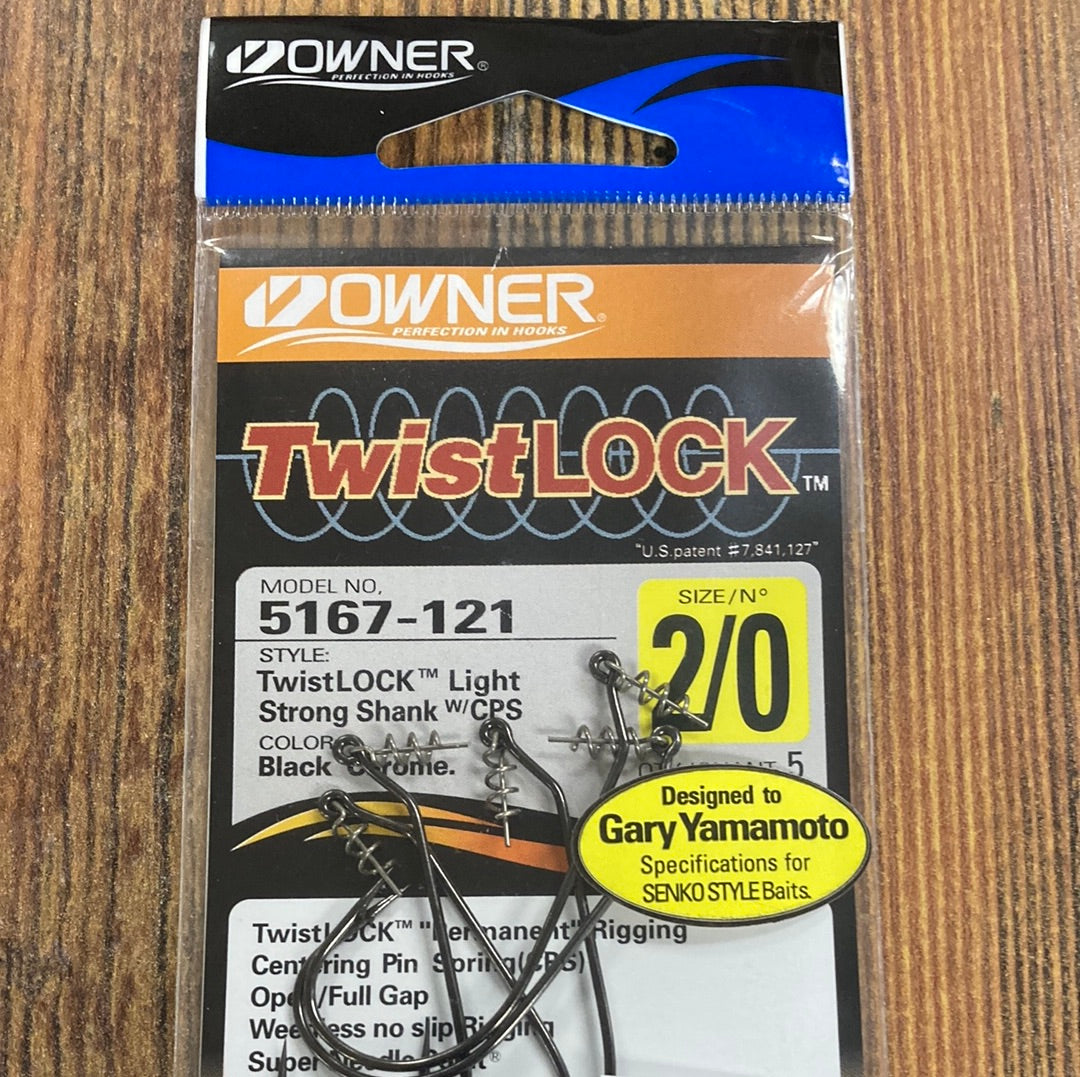 Owner Twist lock 2/0 Black Chrome