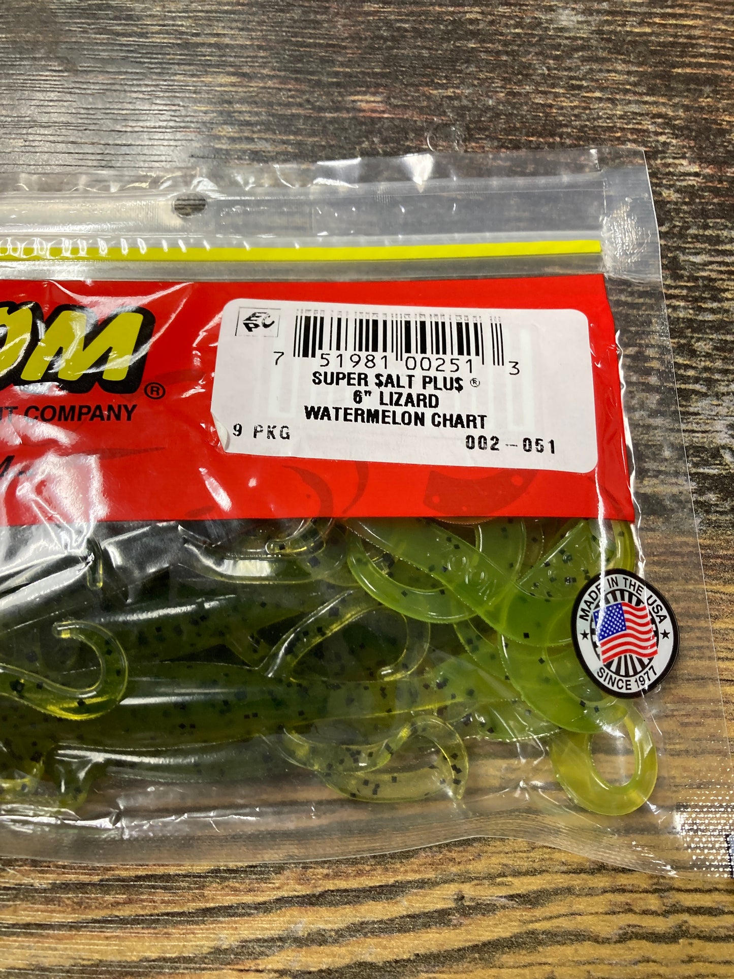 Zoom 6” Lizard Watermelon Chart