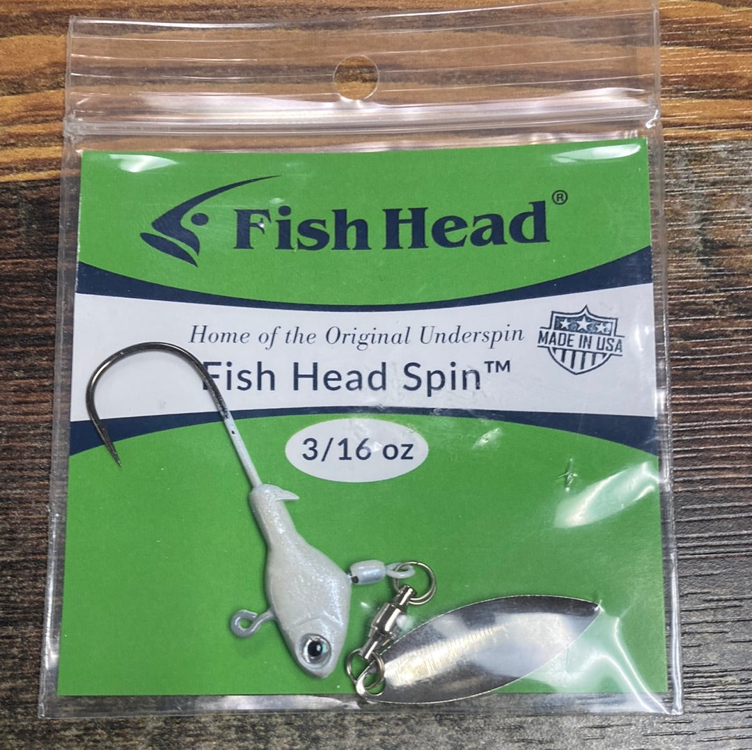 Fish Head Spin 3/16 oz. White