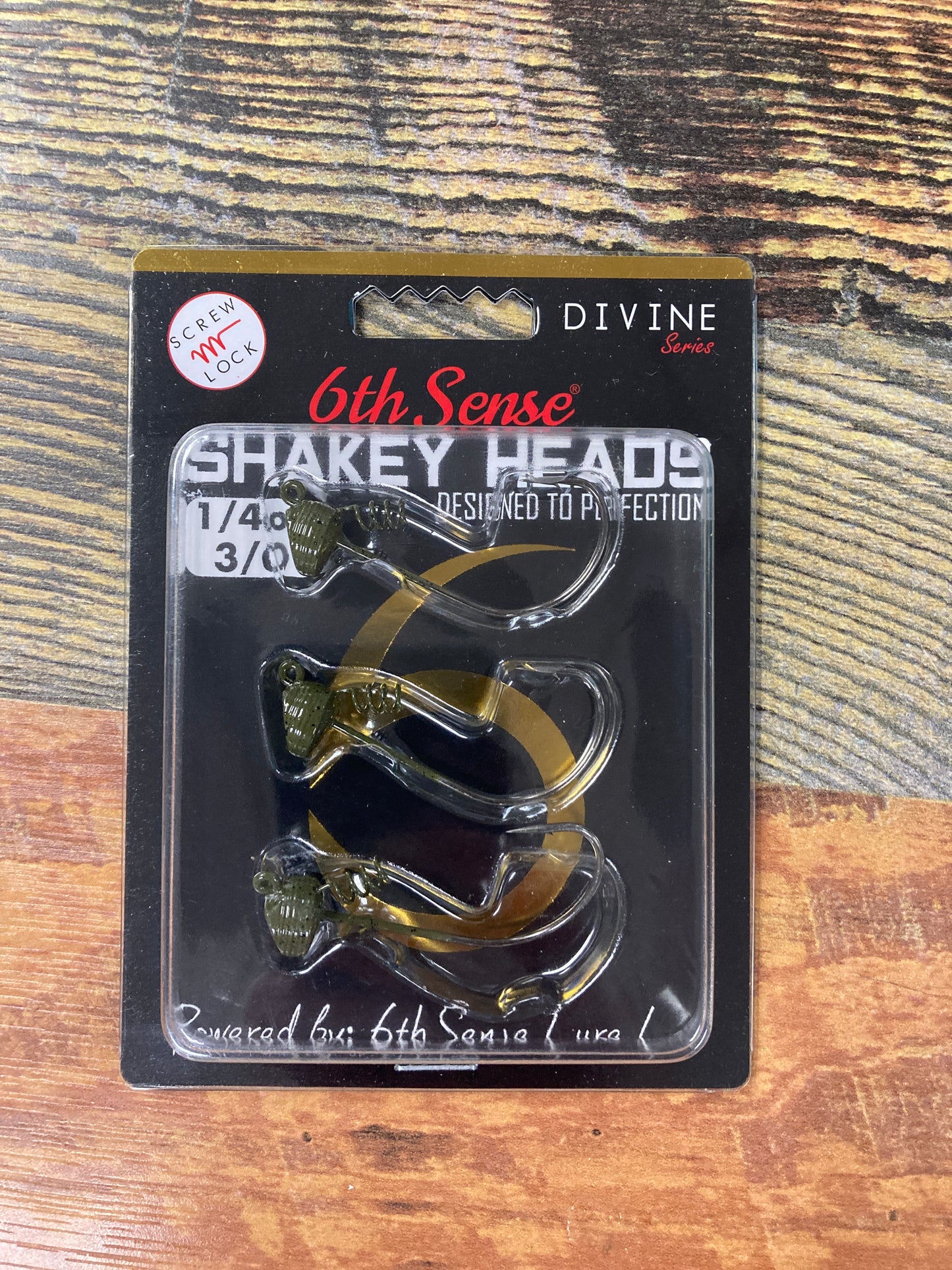 6th Sense Divine Shakey Heads 1/4 oz. 3/0 Green Pumpkin