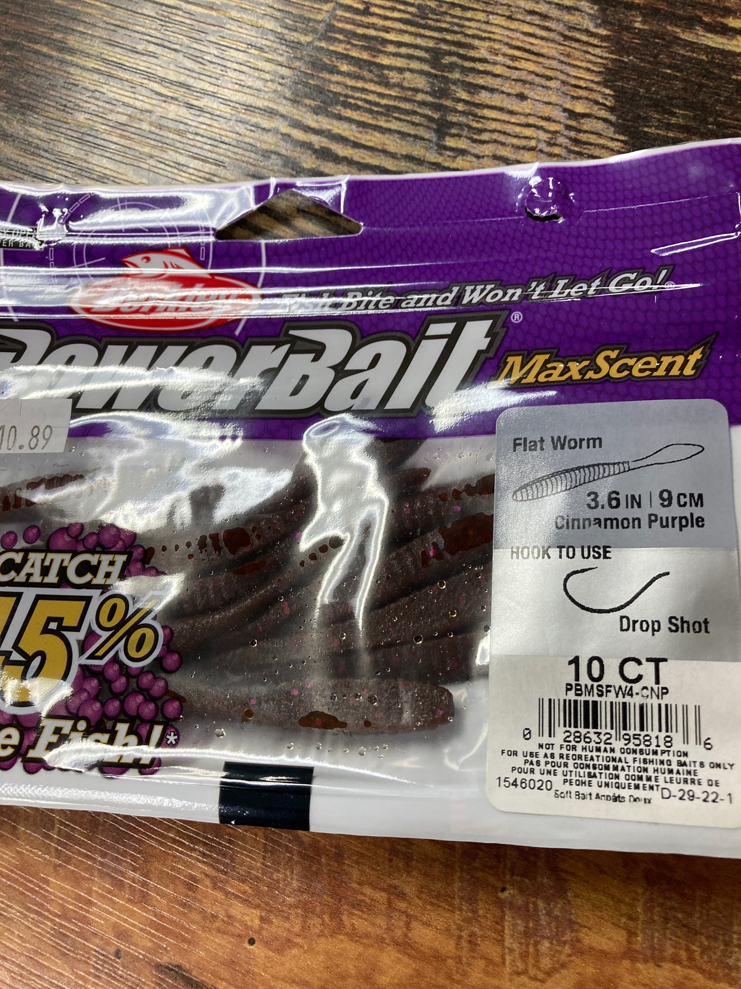 Berkley PB Flat Worm 3.6" Cinn/Purple