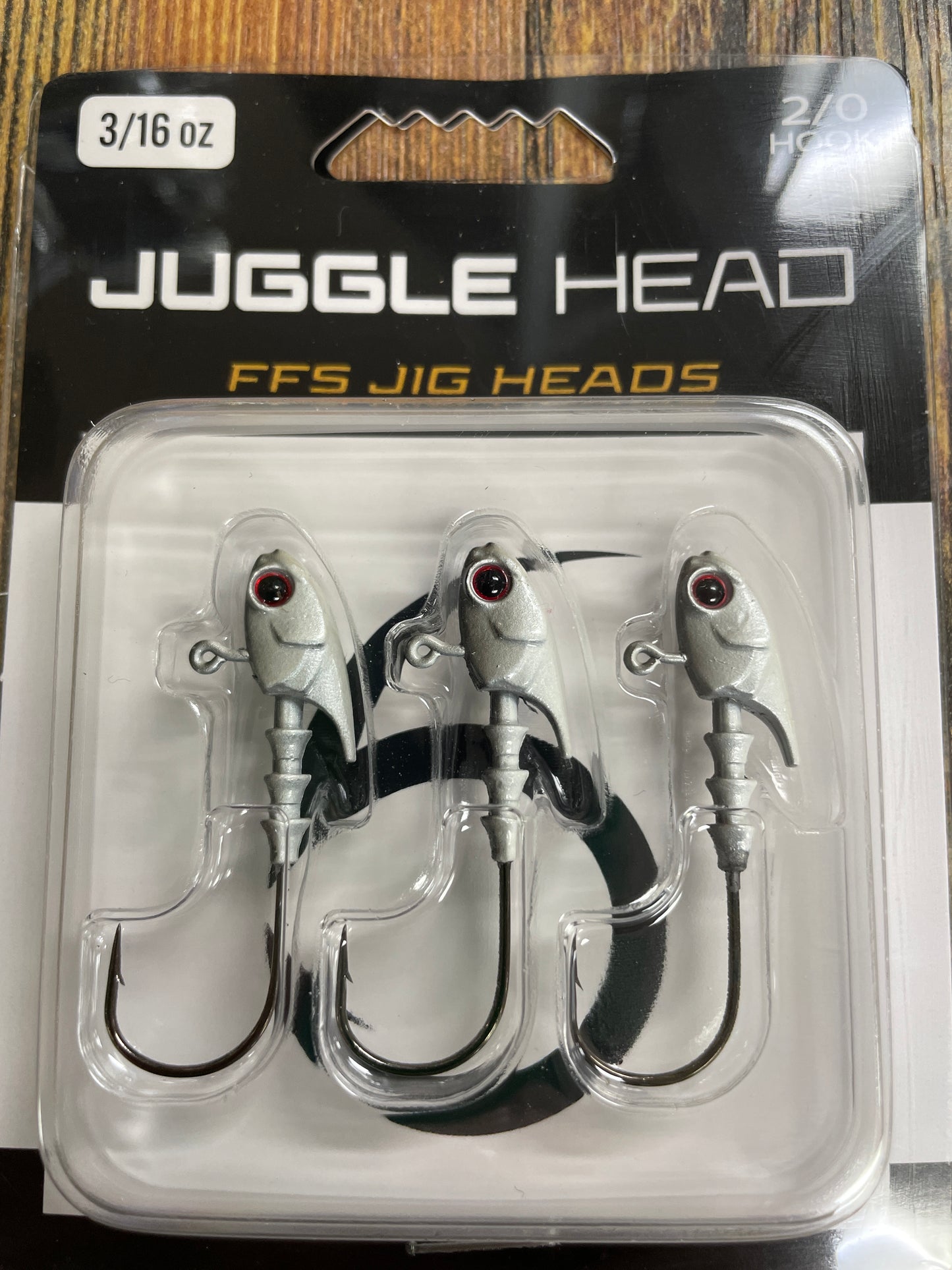 6th Sense Juggle Head FFS Jig Heads 3/16 oz. 2/0 Smoke 6