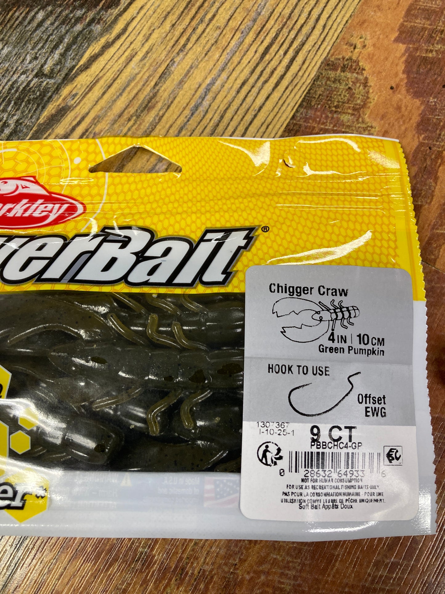 Berkley PB Chigger Craw 4" Green Pumpkin