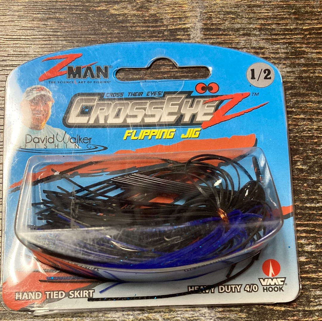 Z Man CrossEyez Flipping Jig 1/2oz Black/Blue