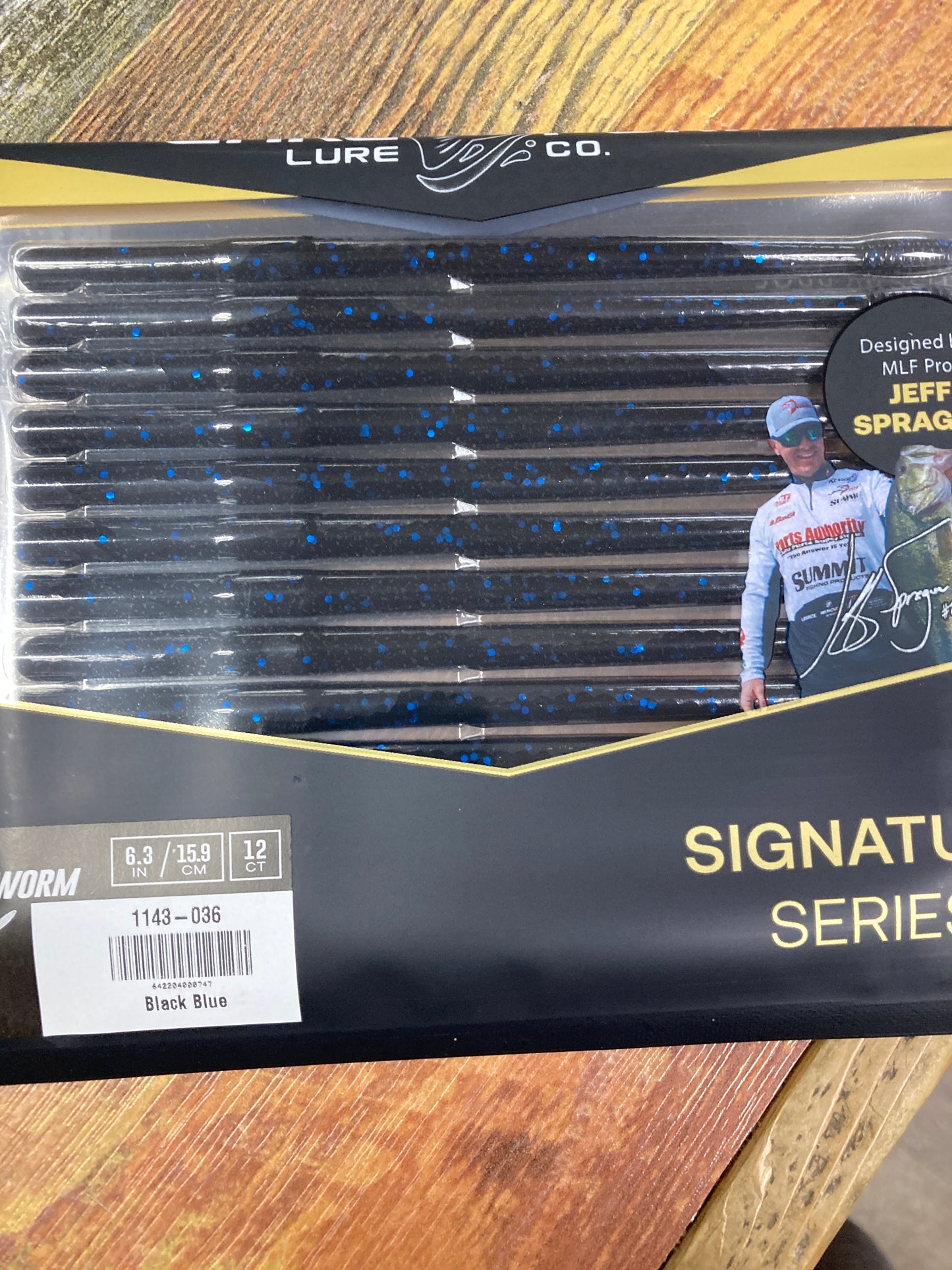 Lake Fork Lures Pro Flat Finesse Worm Black Blue