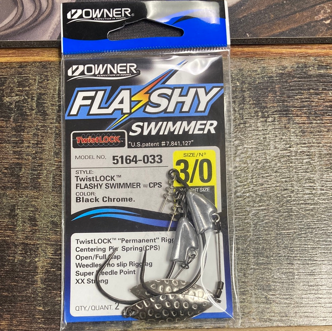 Owner Flashy Swimmer 3/16 oz. 3/0 Chrome Black