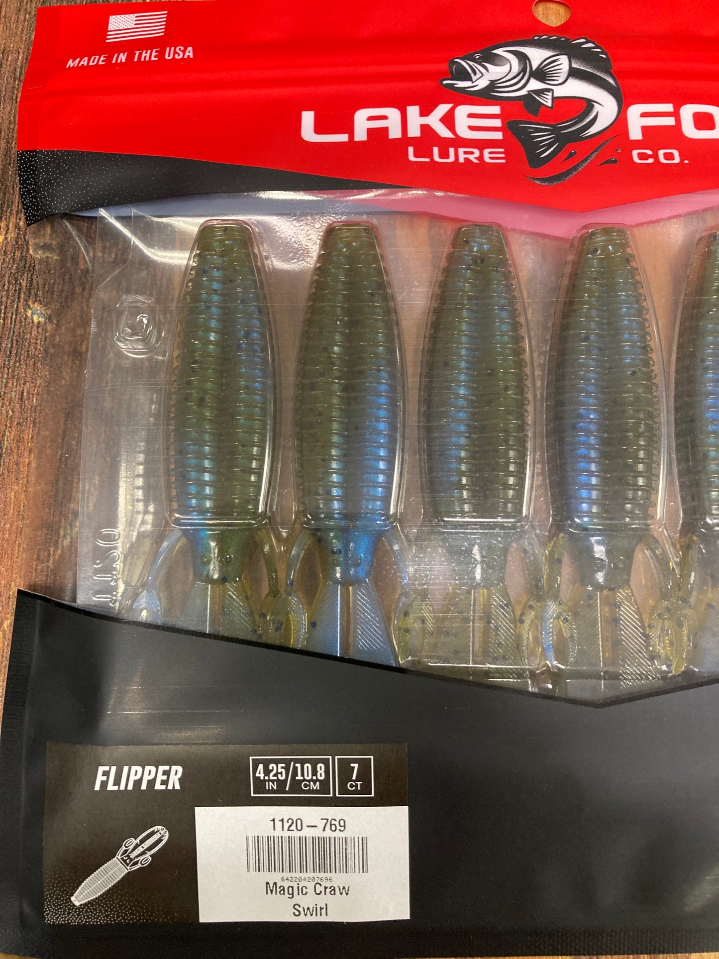 LFL Flipper 4.25” Magic Craw Swirl