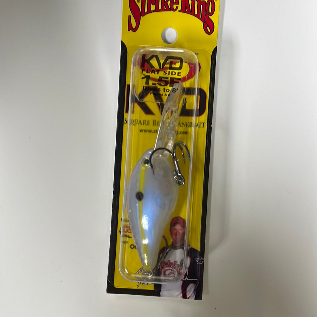 Strike King KVD 1.5 Flat Side Chartreuse Shad