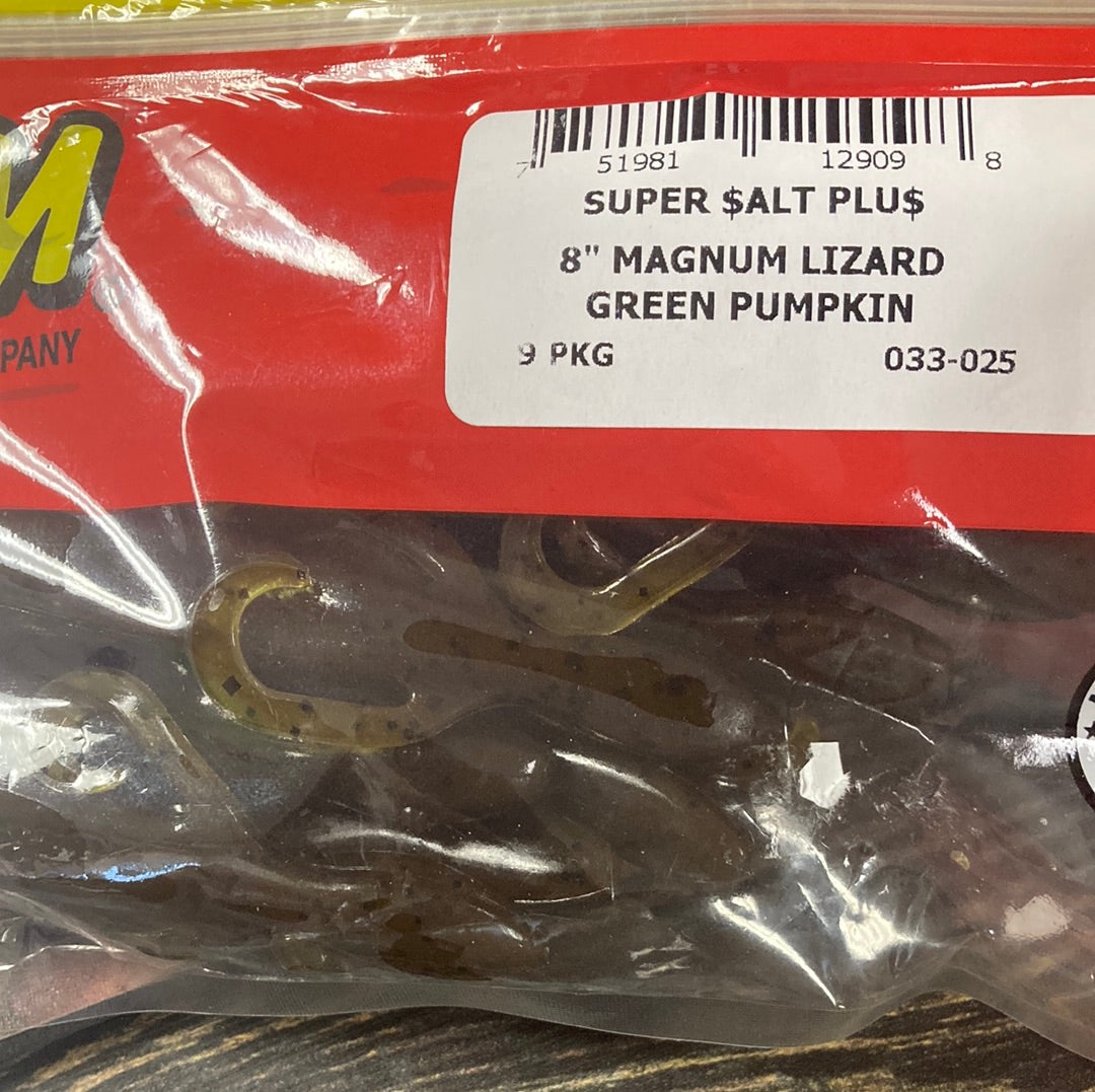 Zoom Mag Lizard 8" Green Pumpkin