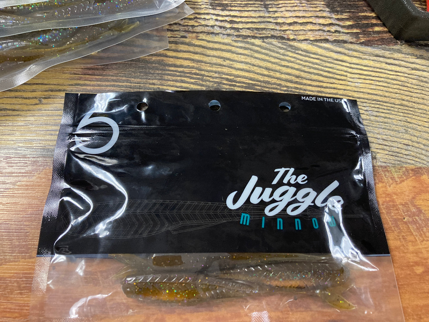 6th Sense Juggle Minnow 4.0 Green Pumpkin Shad