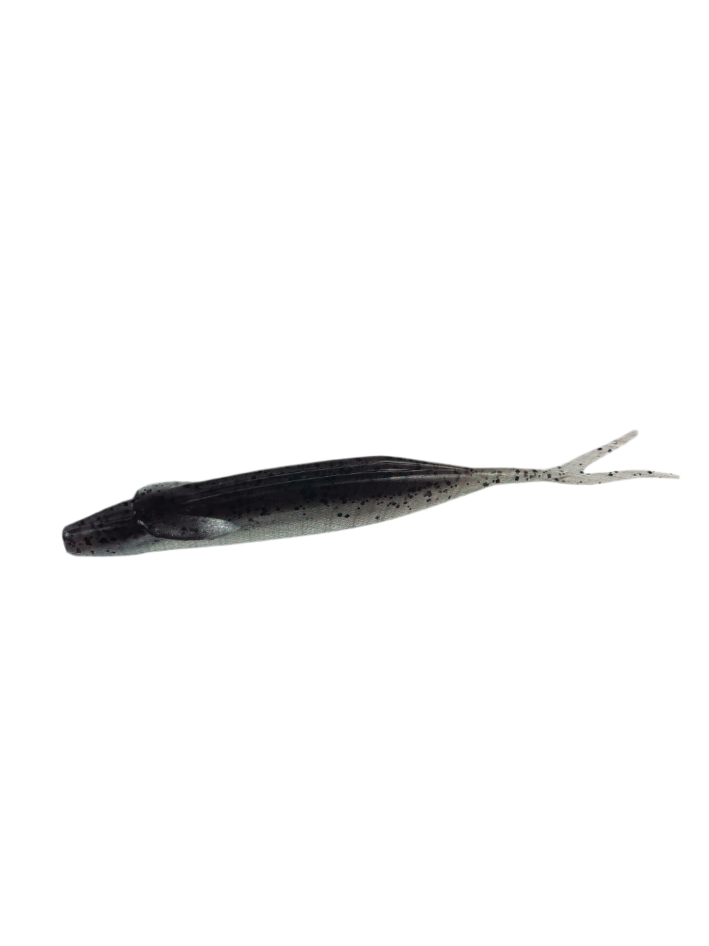 Zoom Winged Fluke 5" Smoke Pepper Clear
