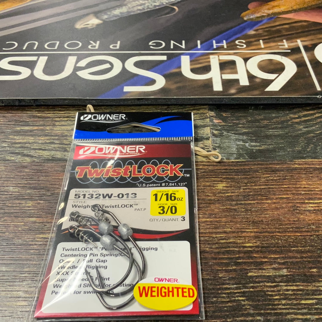 Owner Weighted Twist Lock 1/16 oz. 3/0