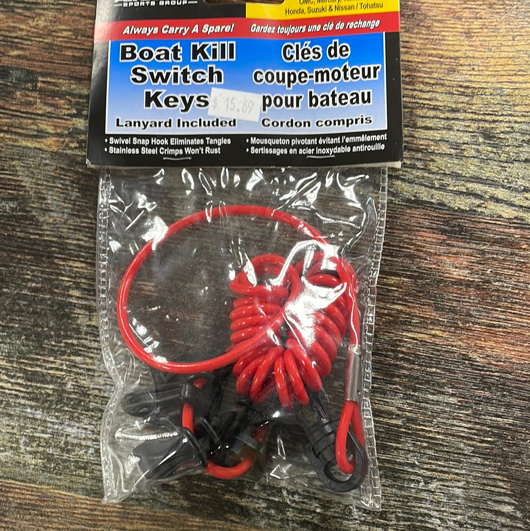 Boat Kill Switch Keys - Red