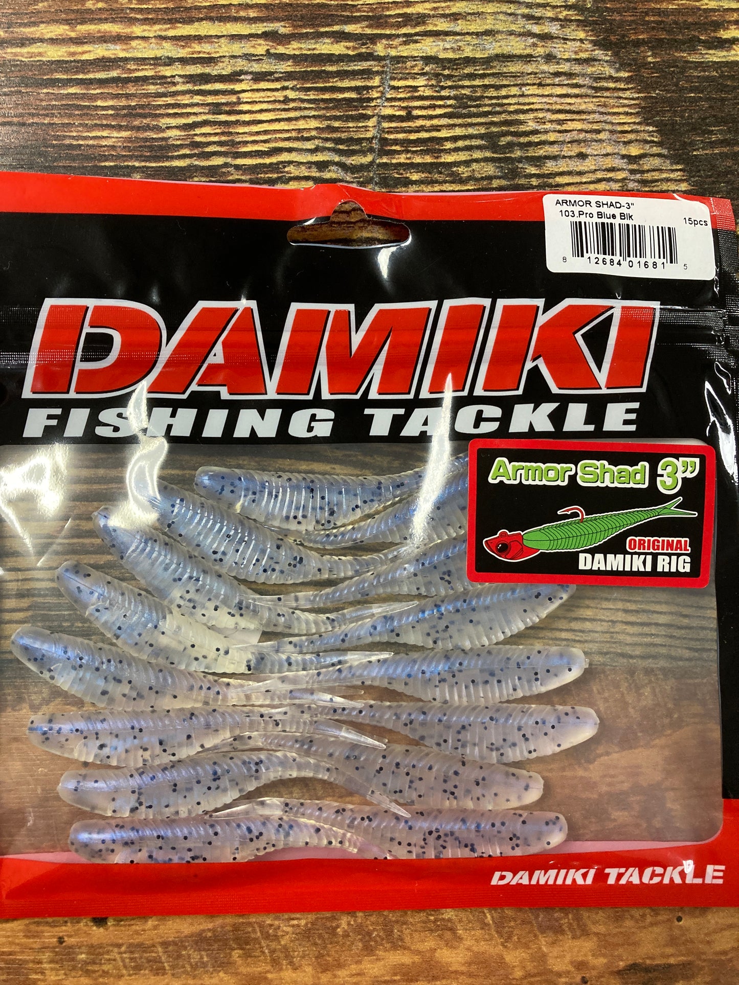 Damiki Armor Shad 3" Pro Blue Black