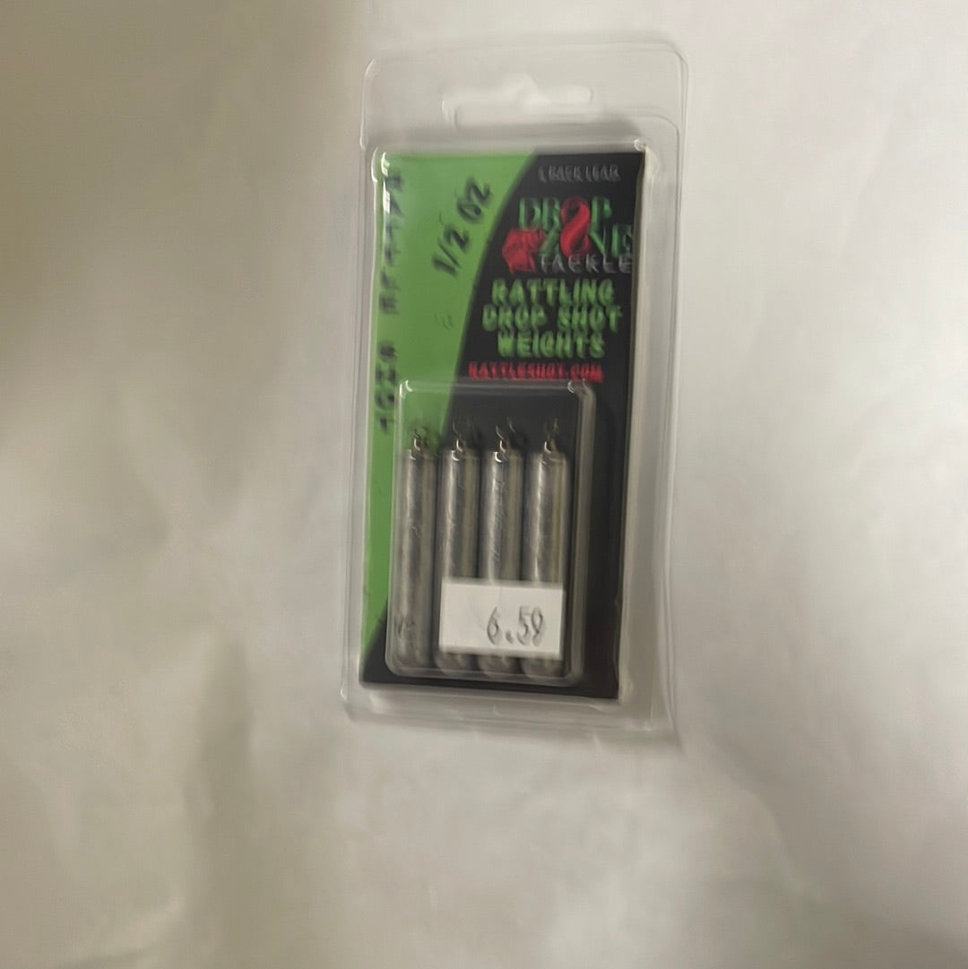 Drop Zone Rattle Drop Shot Weights 1/2 oz. Lead