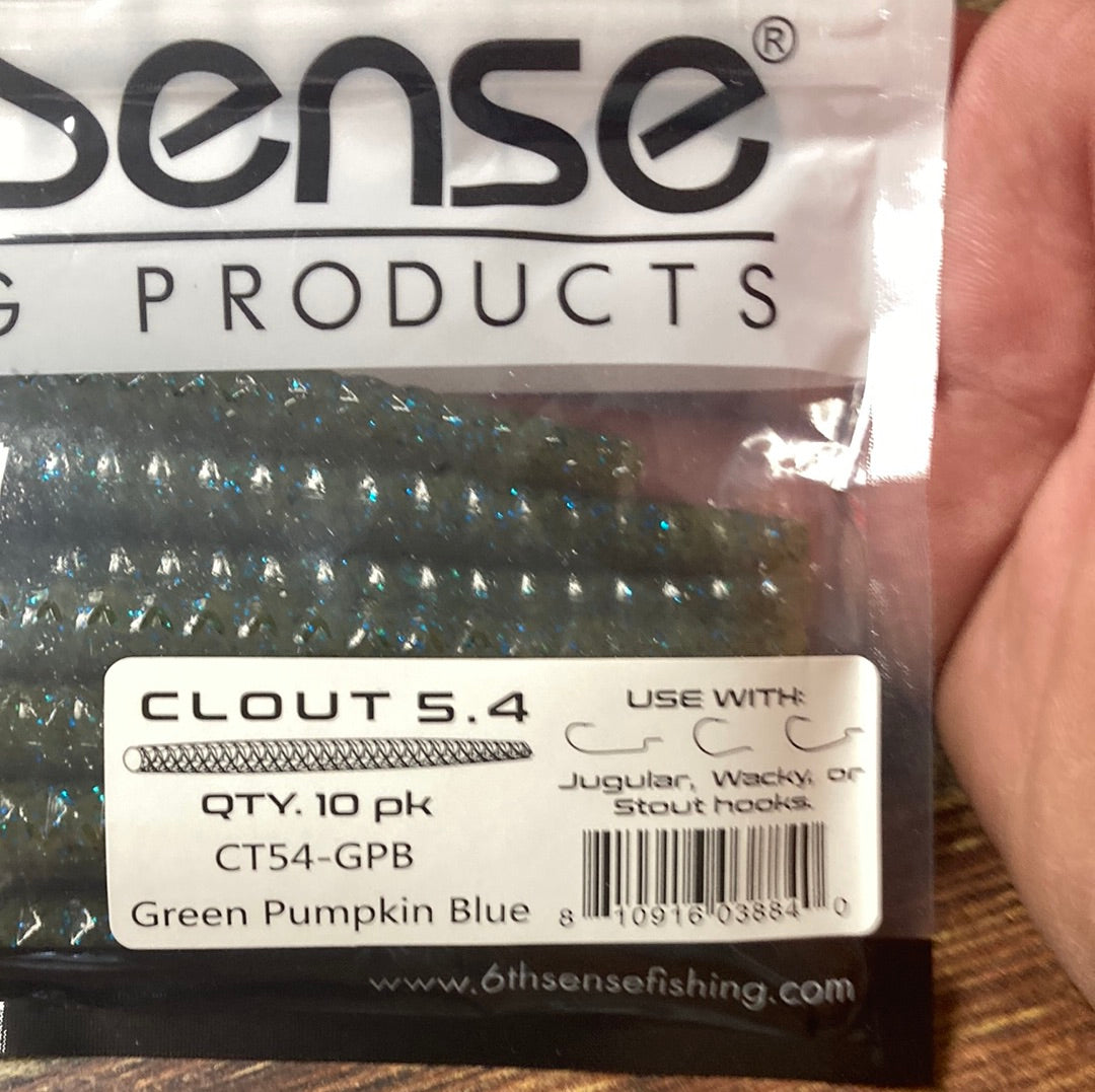 6th Sense Clout 5.4" Green Pumpkin Blue