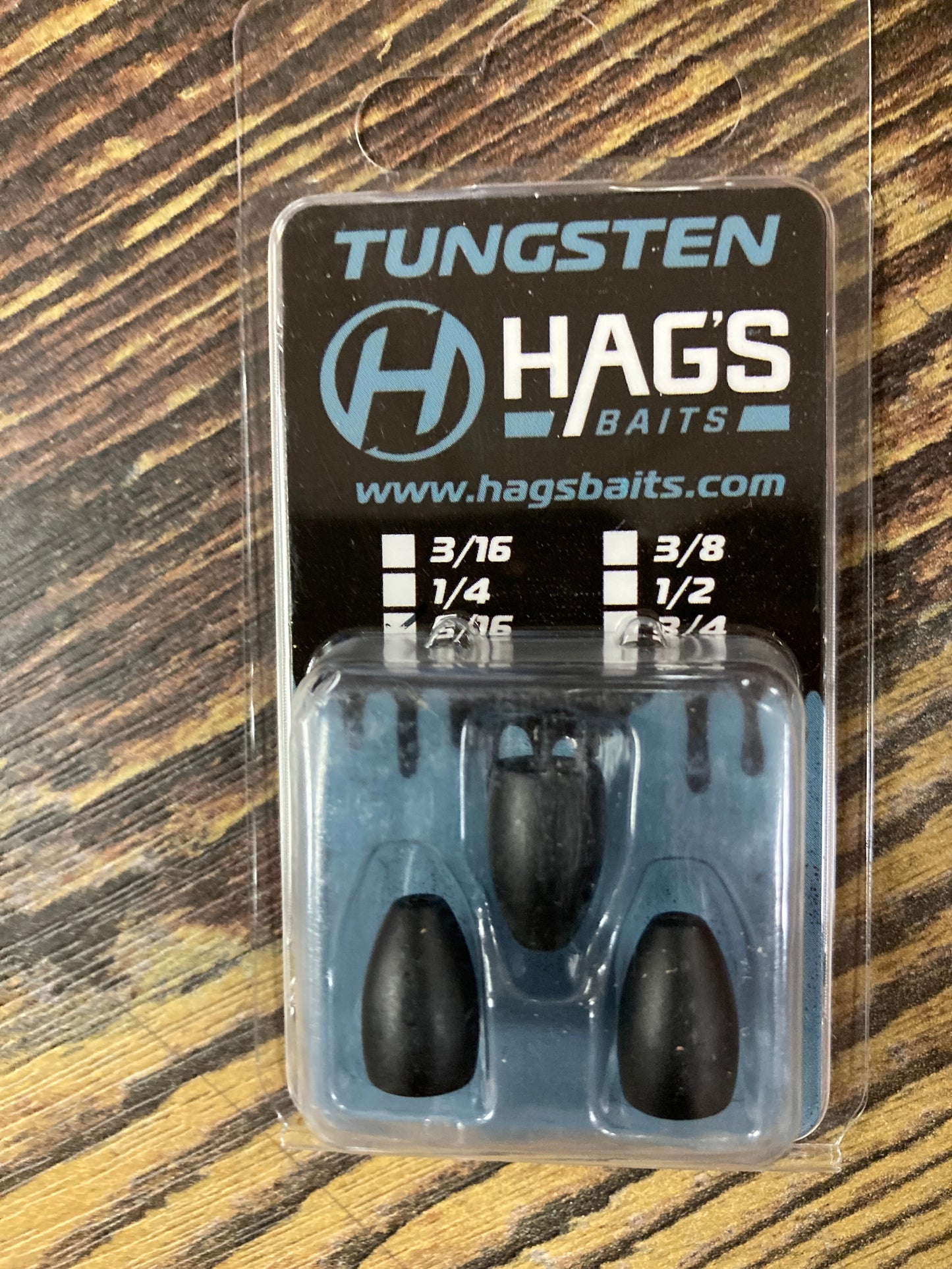 Hags Baits Tungsten - Matte Black 5/16 oz. TFW