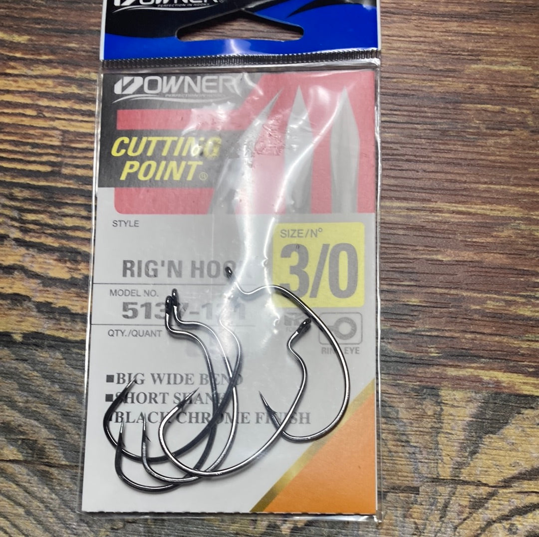 Owner Rig N Hook 3/0 Chrome Black – Lake Fork Resort Owner Rig N Hook 3/0 Chrome Black – Lake Fork Resort